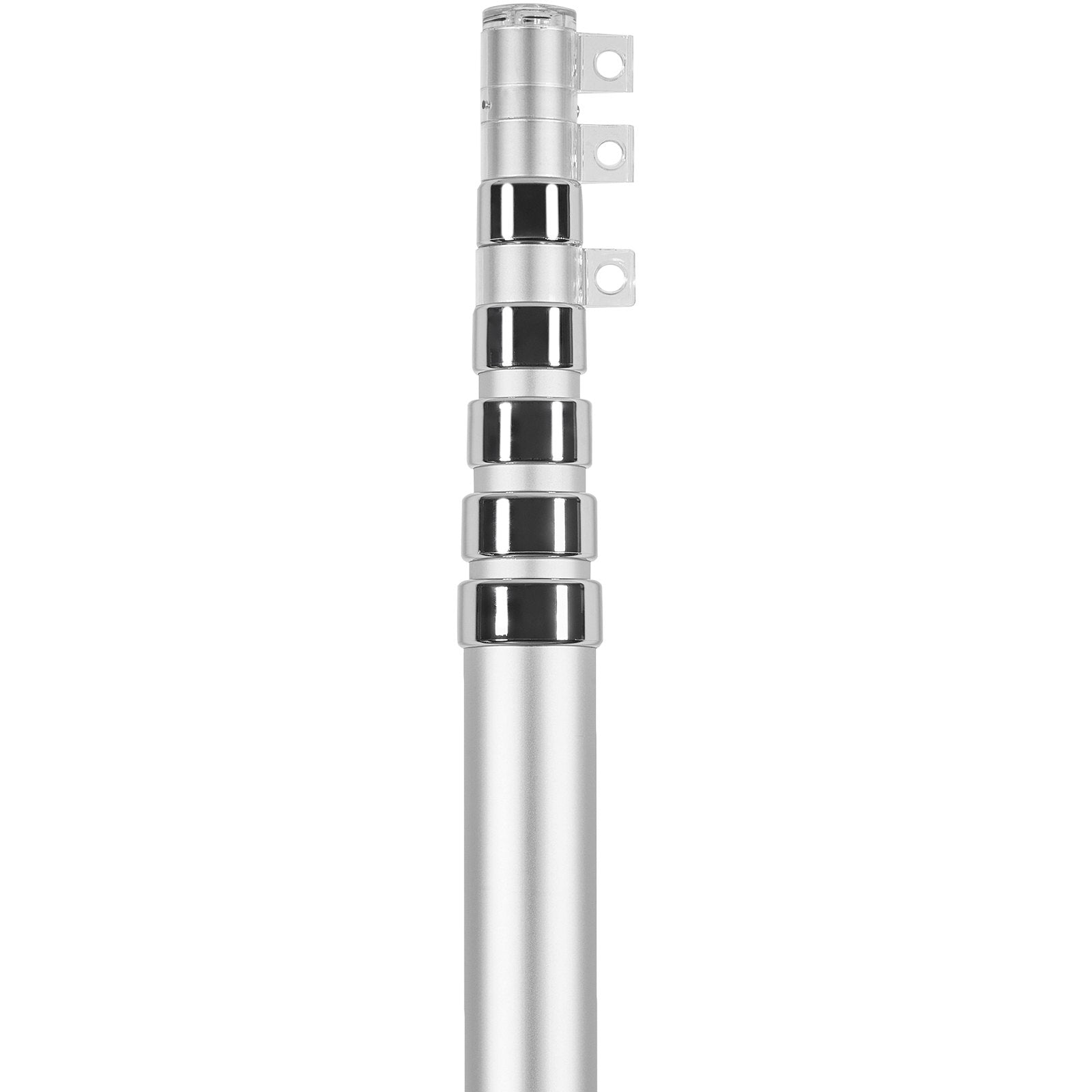 VEVOR 30FT Telescopic Flagpole Kit Heavy Duty Aluminum Flag Pole Silver 