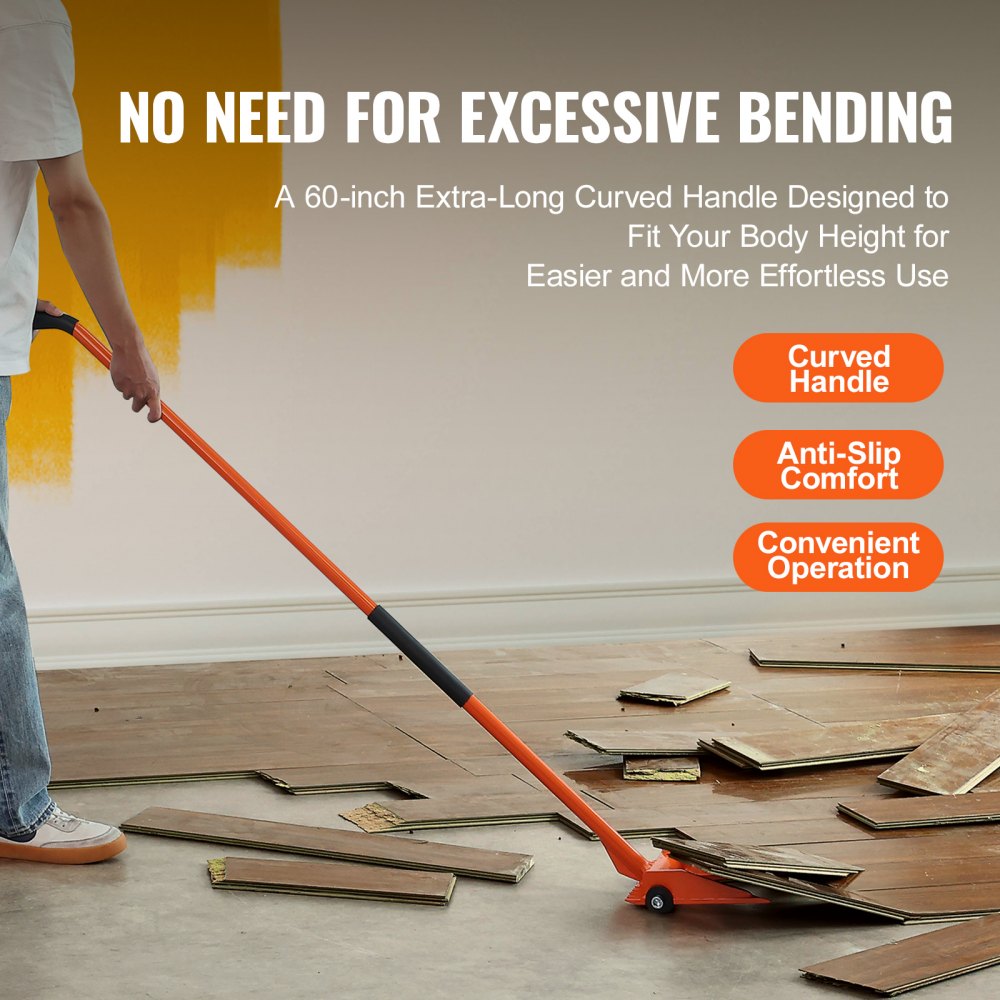 VEVOR Pallet Buster, 60-Inch Handle, 2000 lbs Weight Capacity, Q235 Carbon Steel, Heavy Duty Deck Wrecker Demolition Wood Pallet Tool Breaker Pry Bar Puller for Efficient and Effortless Board Removal 