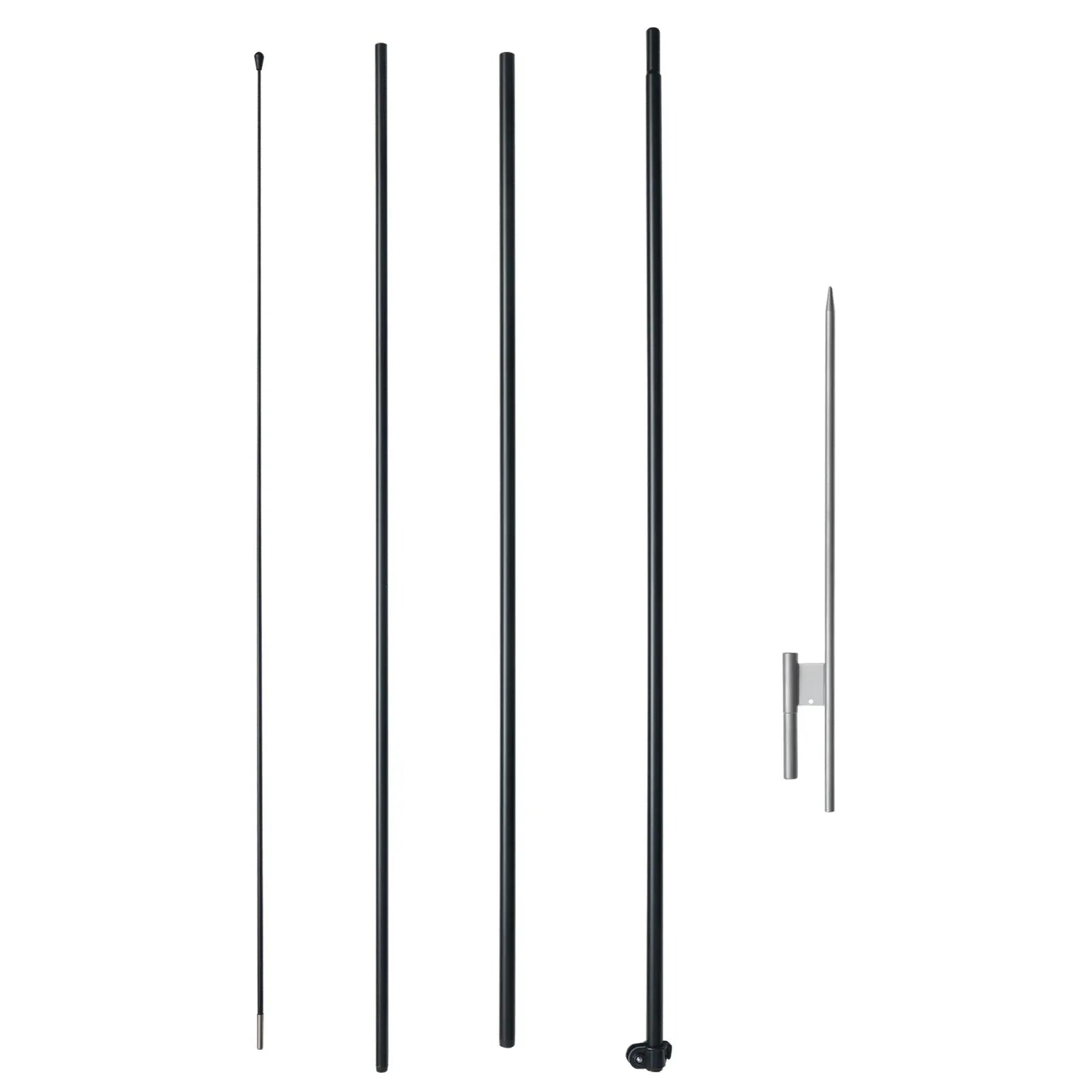 VEVOR Feather Flag Pole Kit Swooper Flag Pole Set 16.3 ft with A Ground Stake