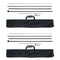 VEVOR Feather Flag Pole Kit 2 Packs Swooper Flag Pole 16.3 ft with Ground Stakes