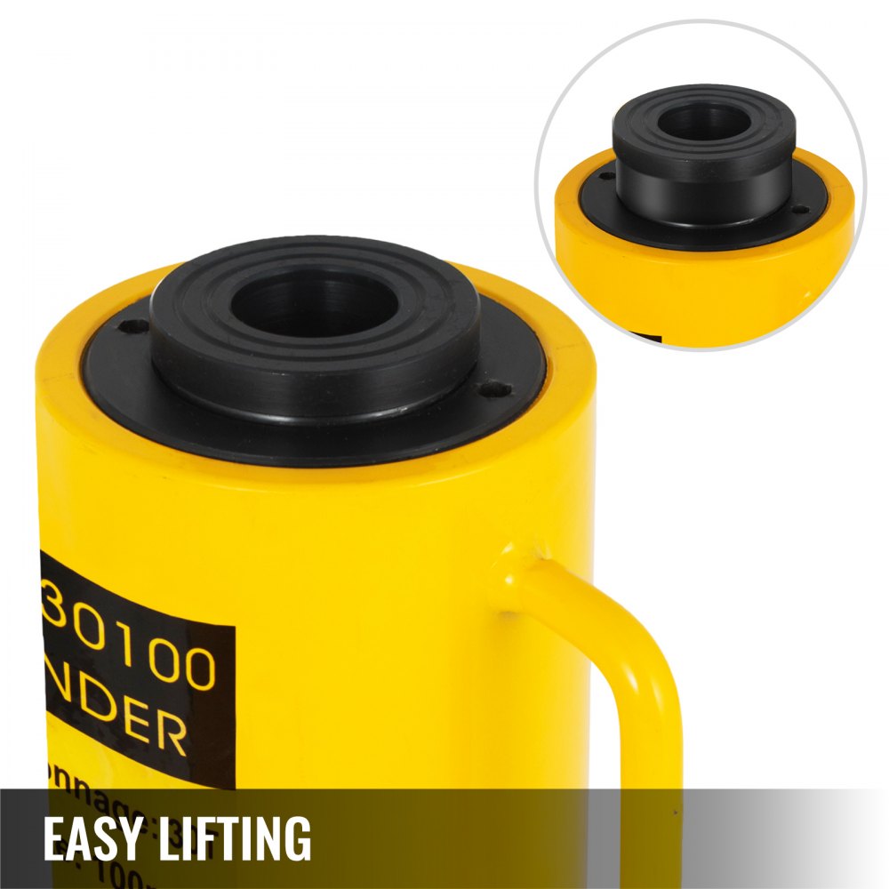 30ton 4"  100mm Stroke Hollow Hydraulic Cylinder Jack Straightening Metal Single Acting 