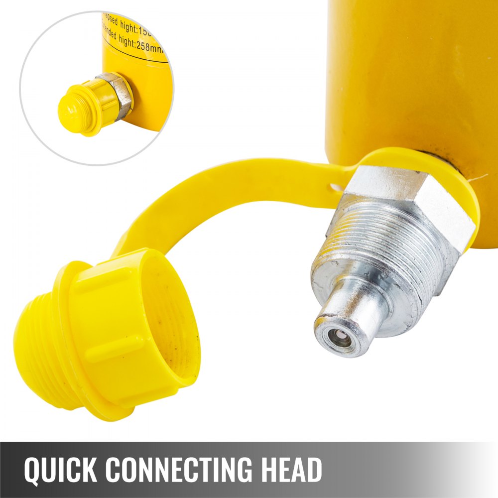 30ton 4"  100mm Stroke Hollow Hydraulic Cylinder Jack Straightening Metal Single Acting 
