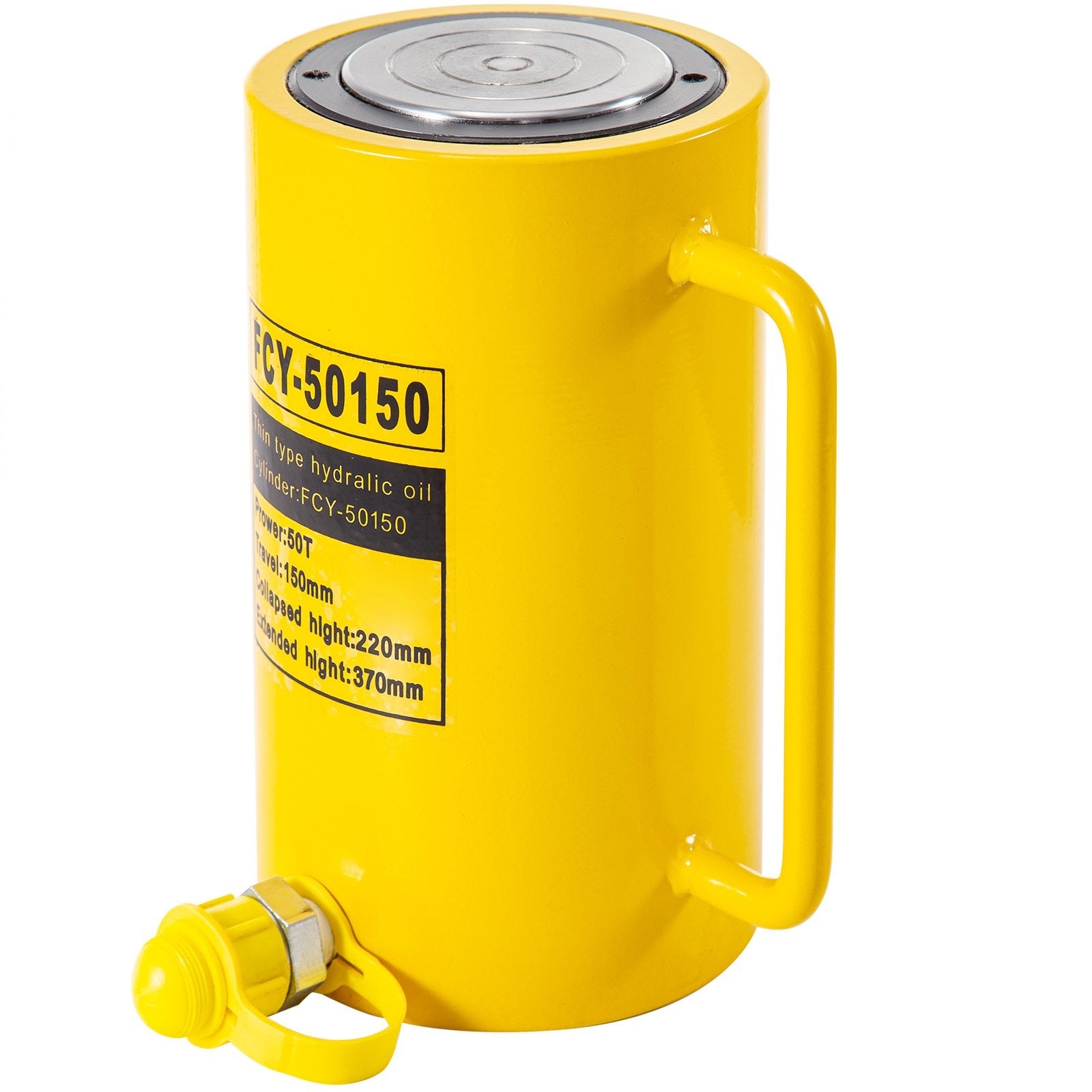 50 Tons 6'' Stroke Single Acting Hydraulic Cylinder Jack Ram Heavy Duty 