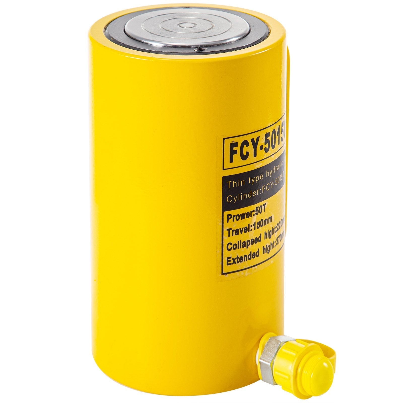 50 Tons 6'' Stroke Single Acting Hydraulic Cylinder Jack Ram Heavy Duty 