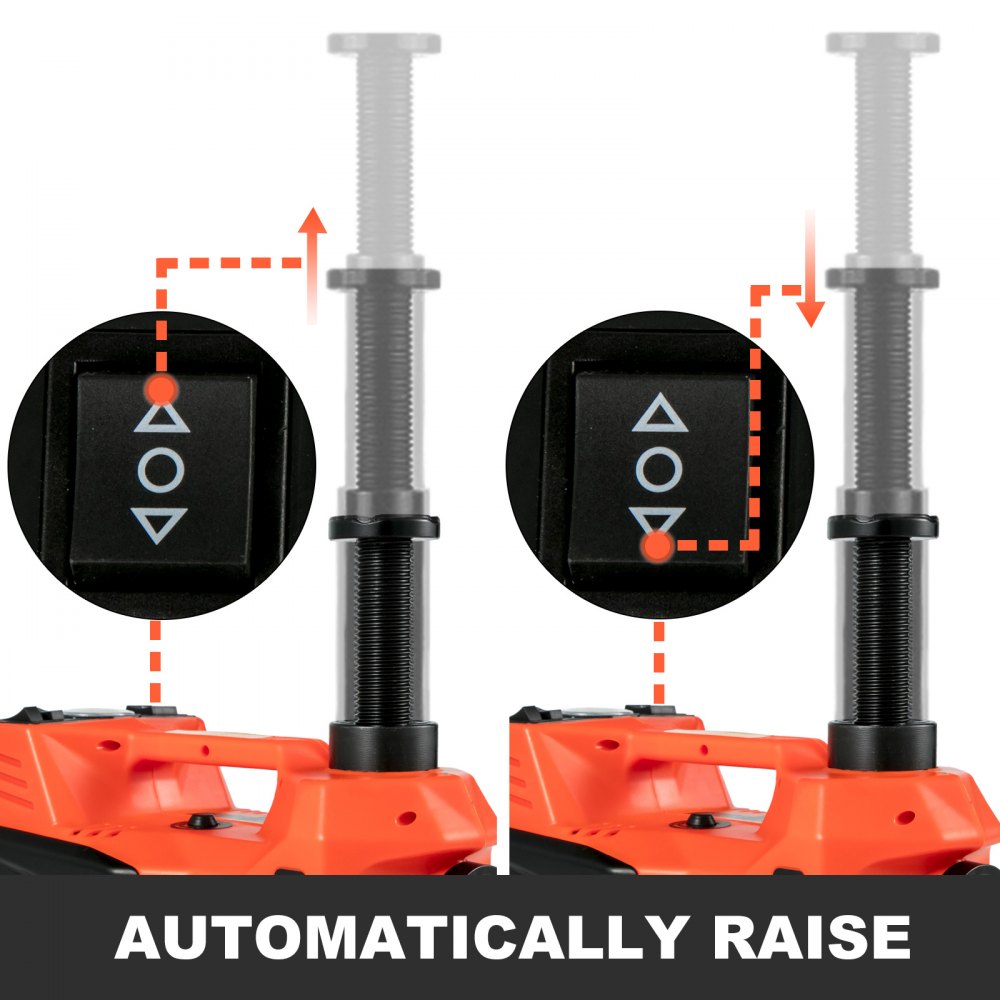 VEVOR Electric Scissor Jack 5T 12V DC with Electric Impact Wrench, All in One Electric Car Jack 11023lb, with LED Flashlight for Vehicle Repairing and Tire Replacing Portable Tool Case 