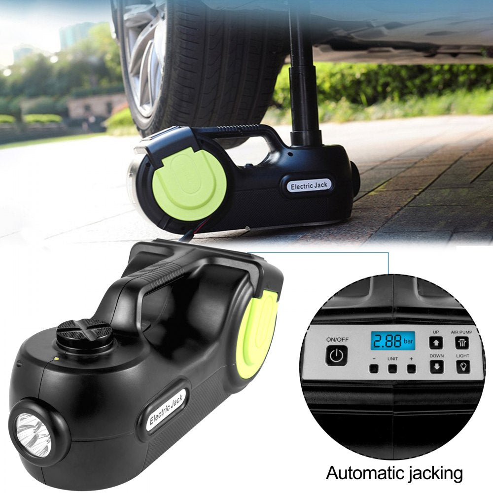 VEVOR Electric Car Jack 5 Ton Car Jack Hydraulic, Electric Floor Jack with Electric Impact Wrench, LED Light Hydraulic Jack Car Repair Tool, 155-530mm Lifting Range for SUV MPV Sedan Truck Repair 