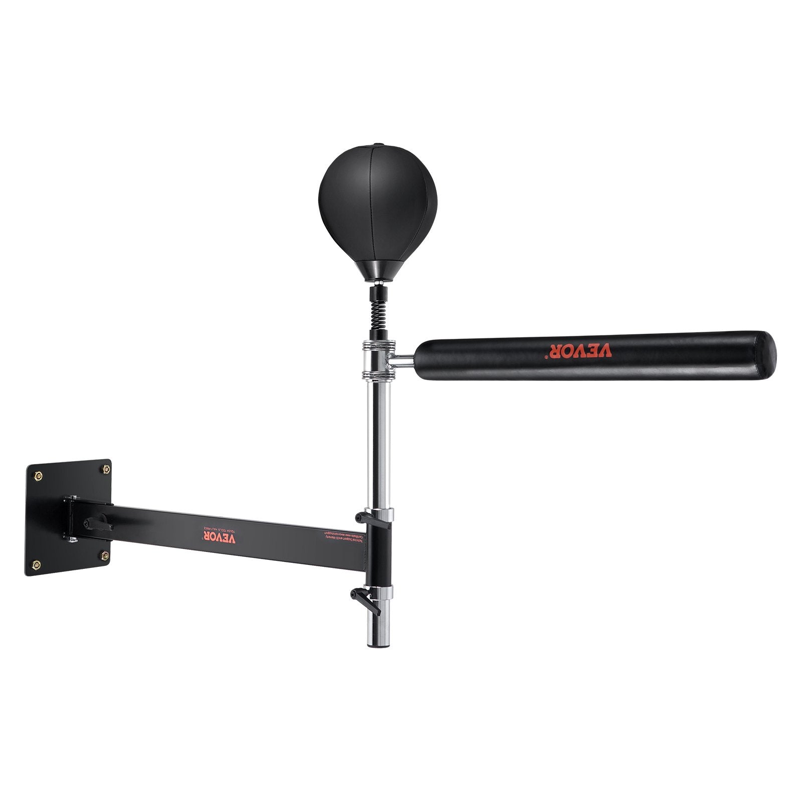 VEVOR Wall Mount Boxing Spinning Bar, Spinning Bar with Punching Ball, Adjustable Boxing Speed Trainer, Reflex Boxing Bar with Gloves, Boxing Training Equipment for Kickboxing, MMA, Fitness 