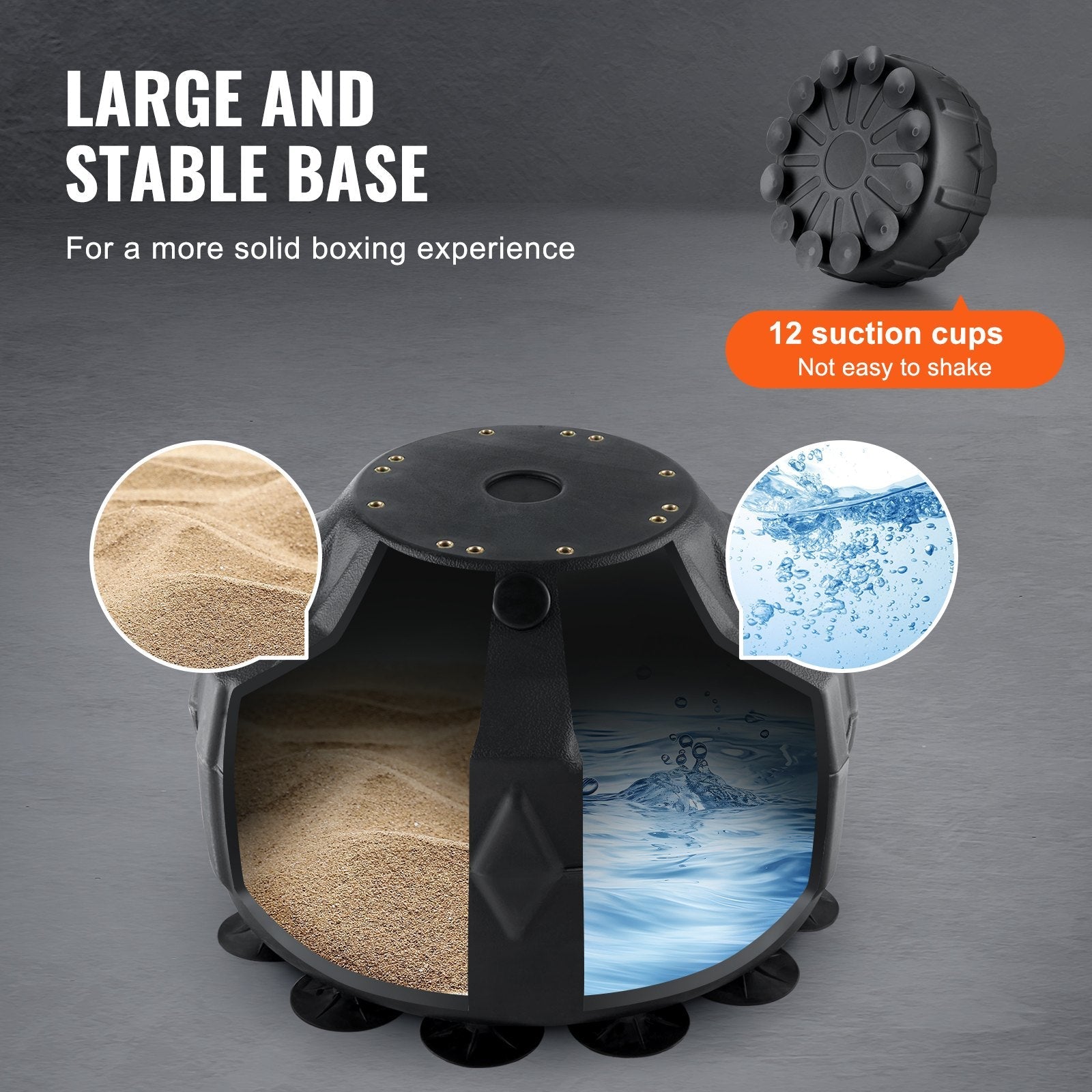 VEVOR Boxing Speed Trainer, Punching Bag with Stand, Reflex Boxing Bag for Teens & Adults, Height Adjustable Free Standing Strike Bag Set with Gloves, Workout Speed Bag for Home Gym Training, Black 