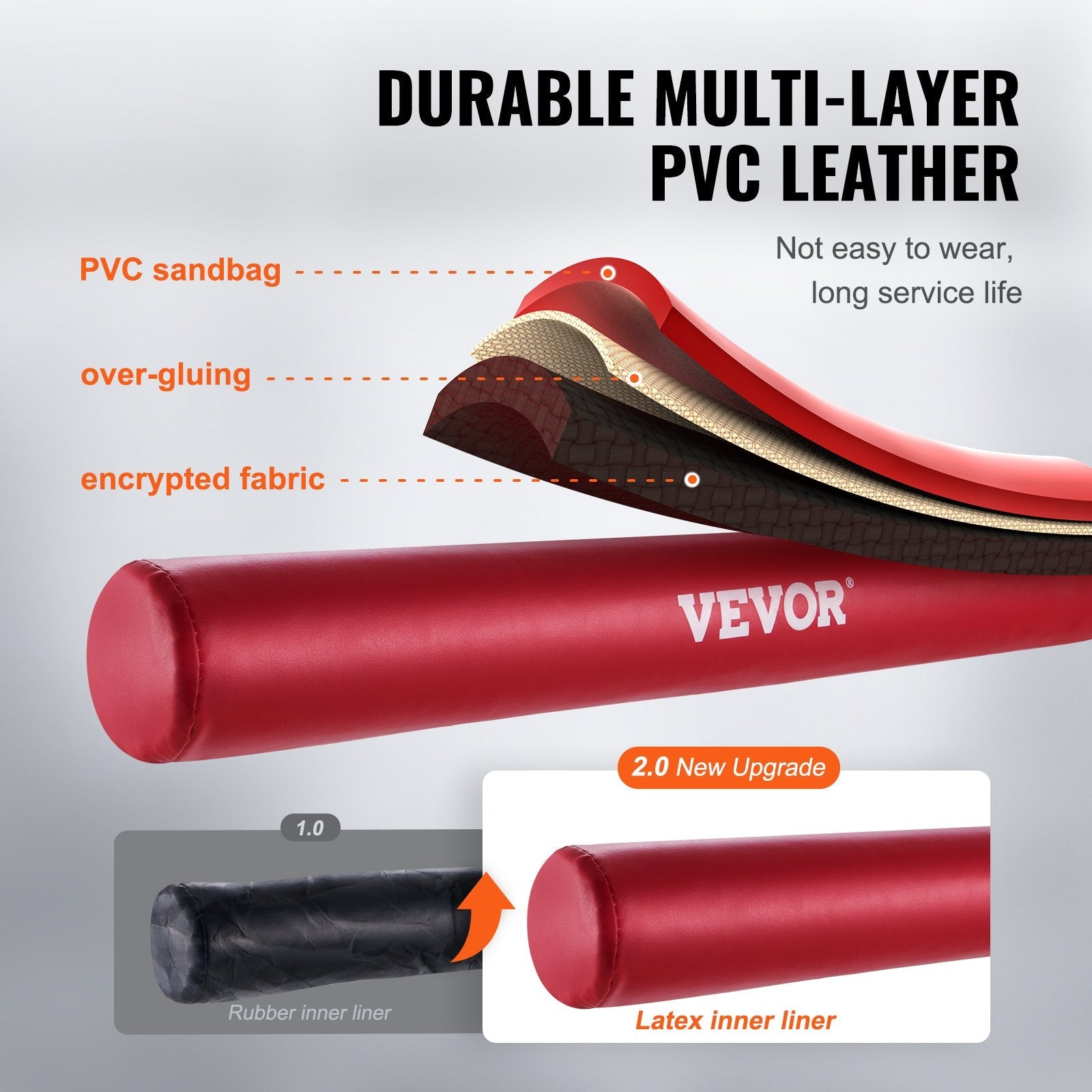 VEVOR Wall Mount Boxing Spinning Bar, Adjustable Punching Spinning Bar, Boxing Speed Trainer with Gloves, Red Reflex Boxing Bar, Boxing Training Equipment for Kickboxing, MMA, Stress Relief & Fitness 