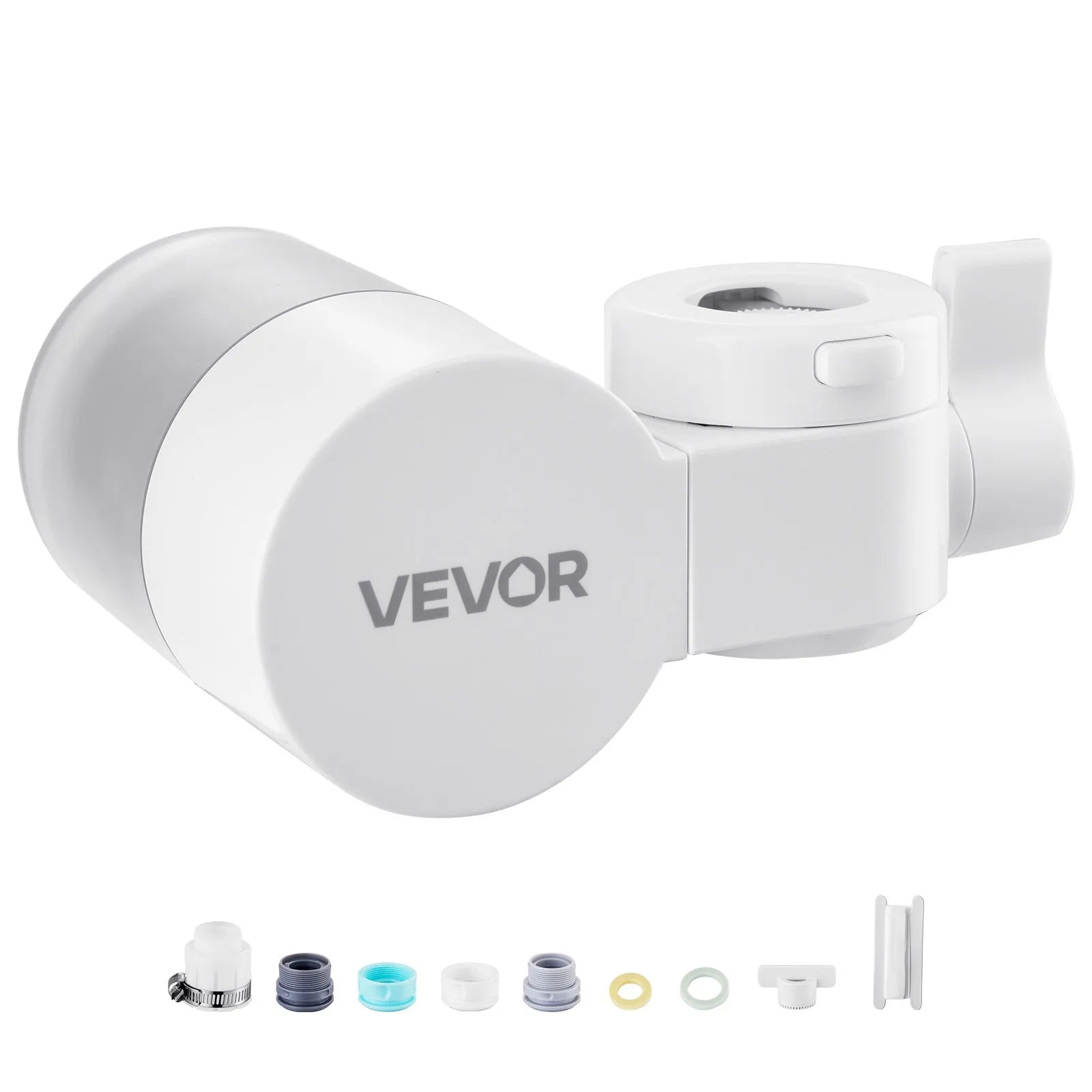 VEVOR Faucet Mount Water Filter Sink Water Purifier for Kitchen Horizontal White