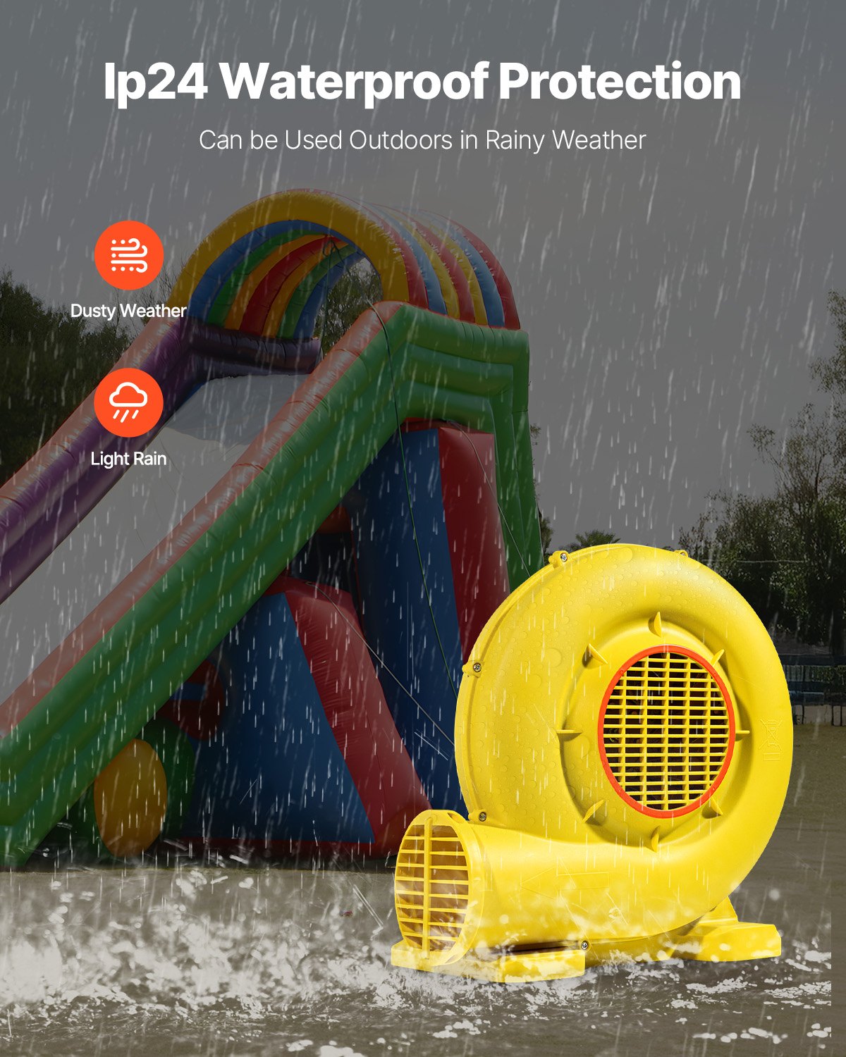VEVOR Inflatable Bounce House Blower 0.9&1HP 750W for Commercial Bounce House 