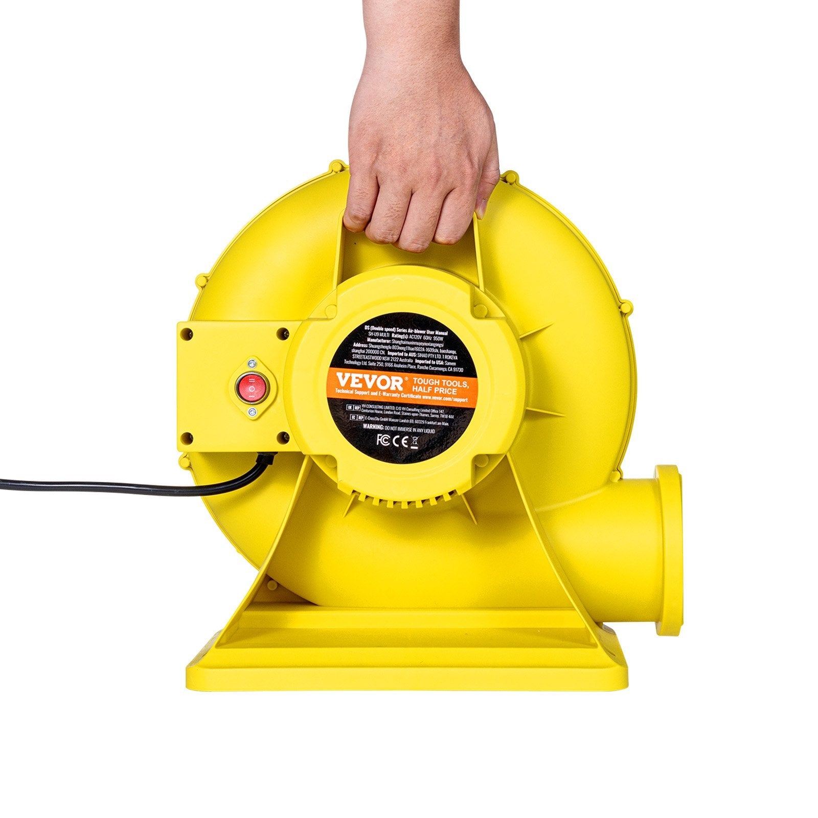 VEVOR Inflatable Bounce House Blower 0.9&1HP 750W for Commercial Bounce House 