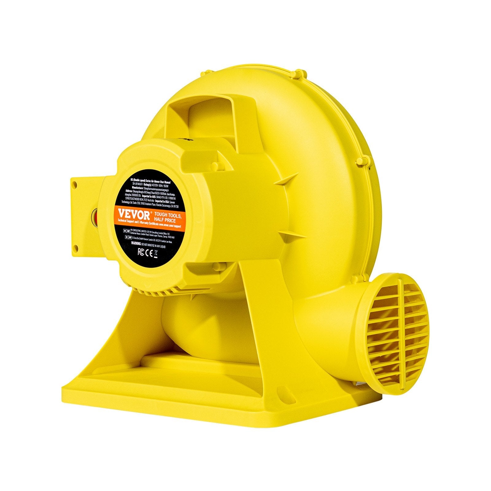 VEVOR Inflatable Bounce House Blower 0.9&1HP 750W for Commercial Bounce House 