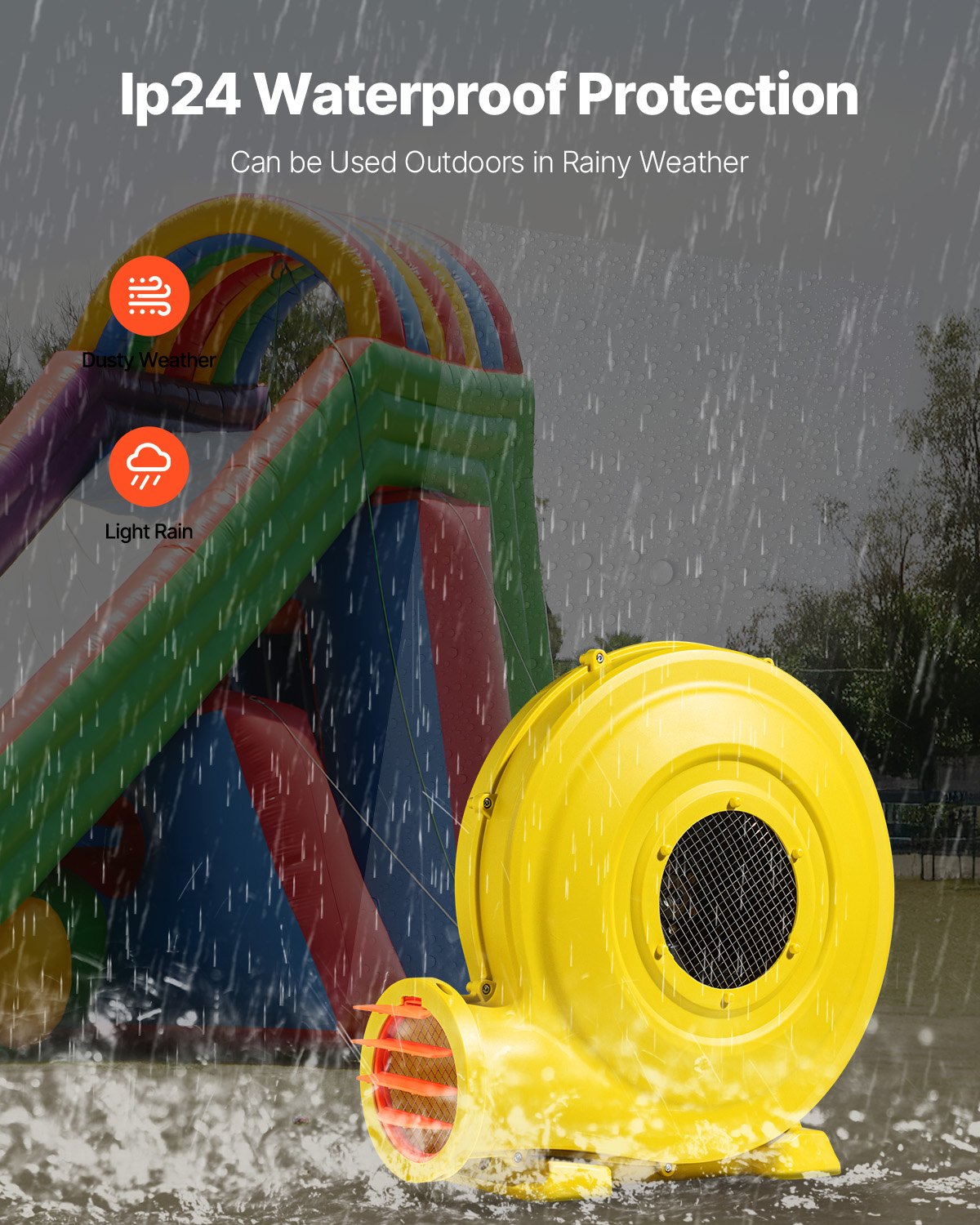 VEVOR Inflatable Bounce House Blower 1&1.3HP 950W for Commercial Bounce House 