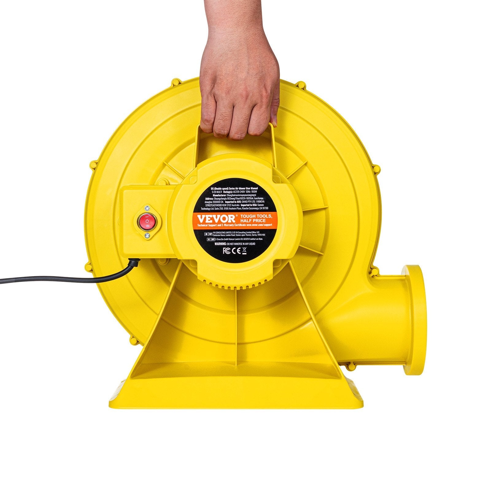 VEVOR Inflatable Bounce House Blower 1&1.3HP 950W for Commercial Bounce House 