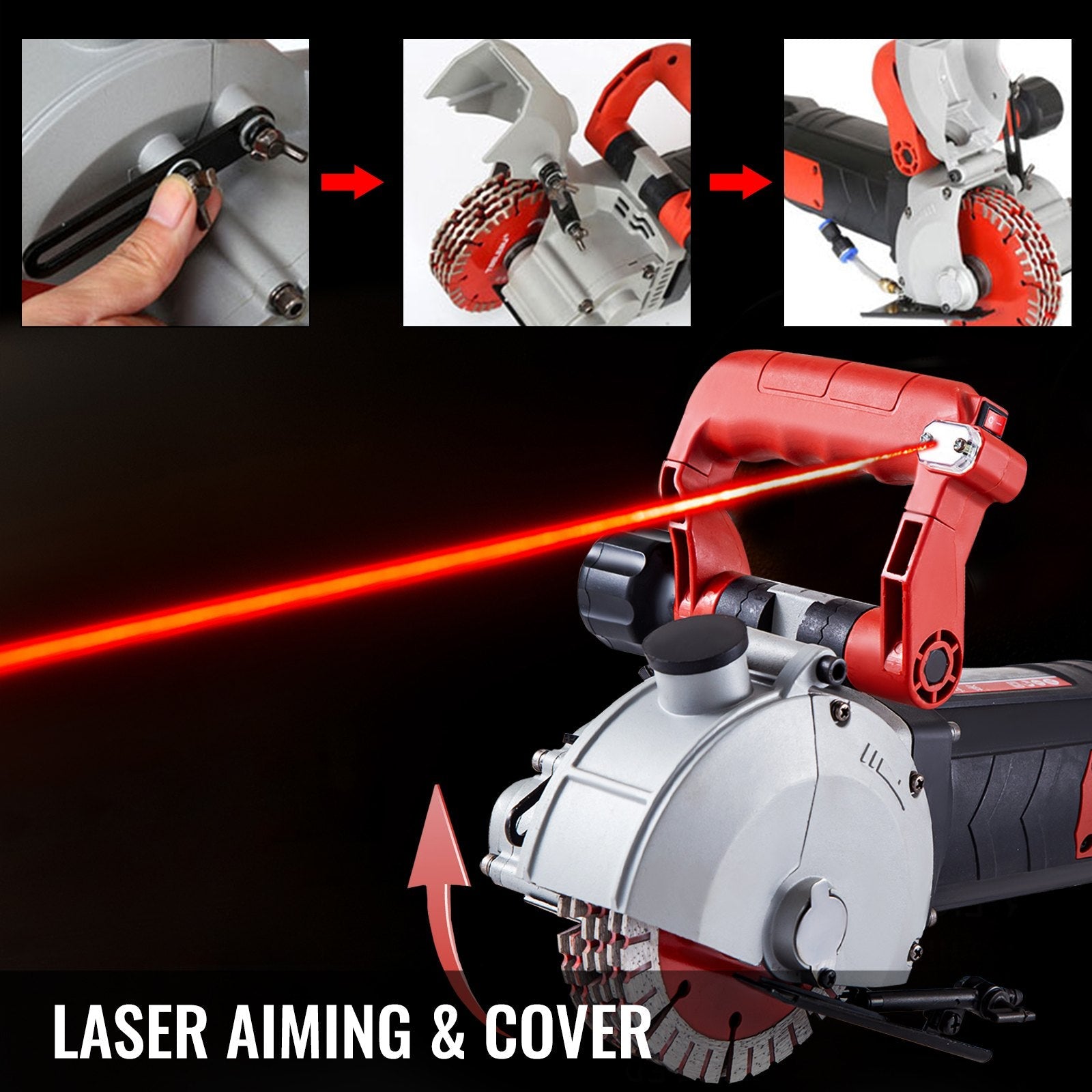 Vevor 5" Wall Chaser Slotting Machine 4000w Wall Groove Cutting Concrete Saw 