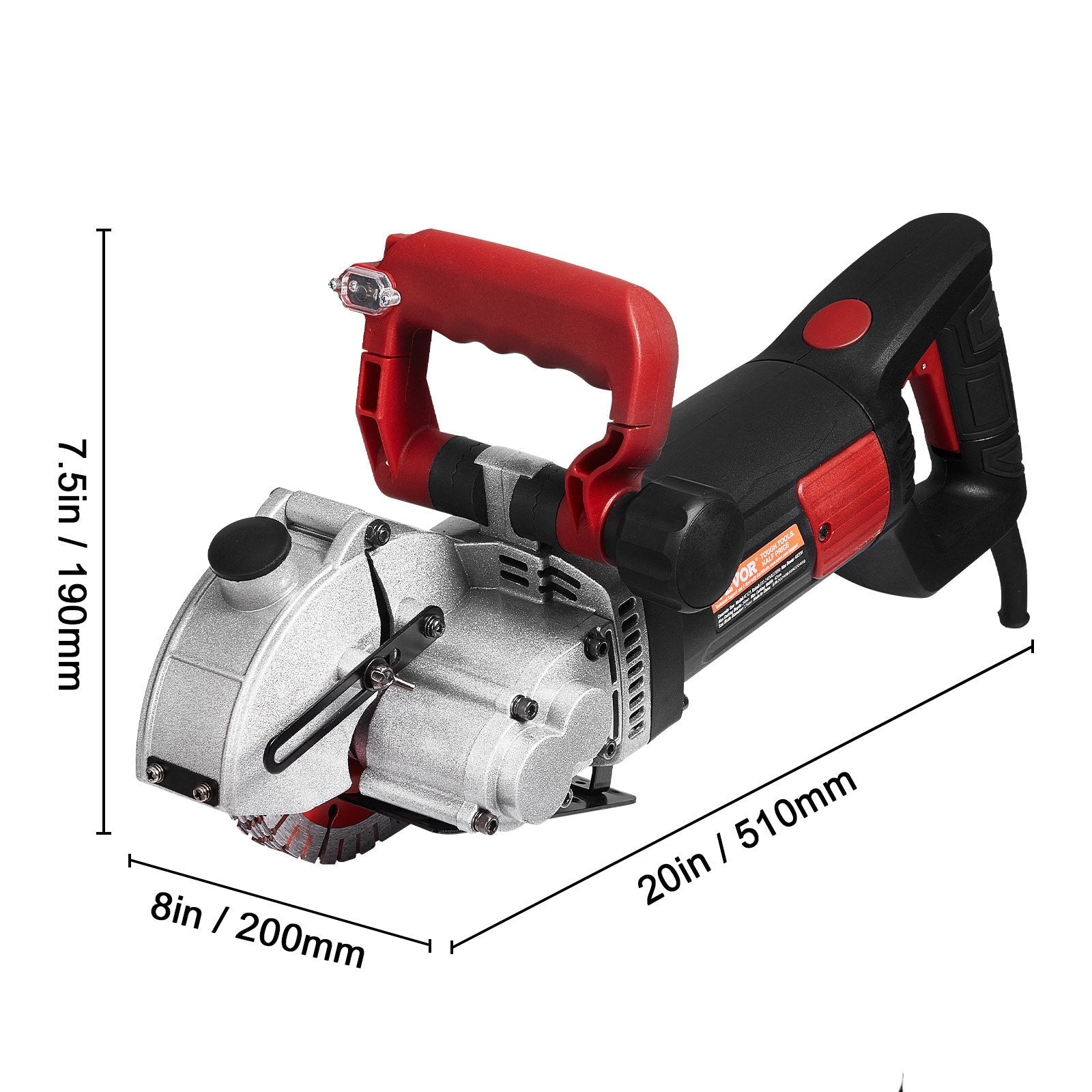 Vevor 5" Wall Chaser Slotting Machine 4000w Wall Groove Cutting Concrete Saw 