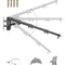 VEVOR Wall Mount Triangle Boom Arm Light Stand 39.37in/100cm Ring Light Support