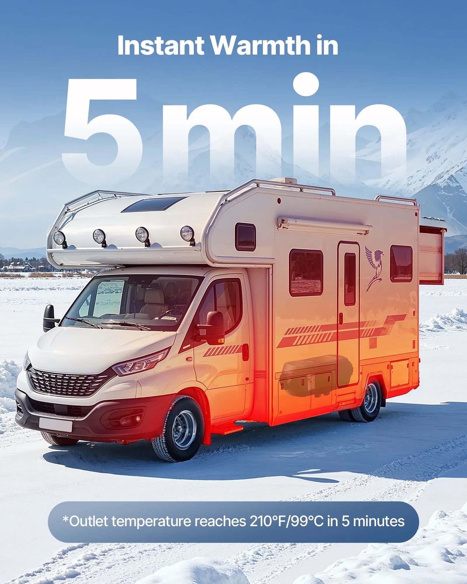 VEVOR Diesel Heater, 8KW, DC 12V/24V, Portable Diesel Air Heater with Remote Control and LCD Screen, Fast Heating Low Noise, 2.6 Gal Large Fuel Tank for Vehicles, Vans, RVs, Campers, and Trucks 
