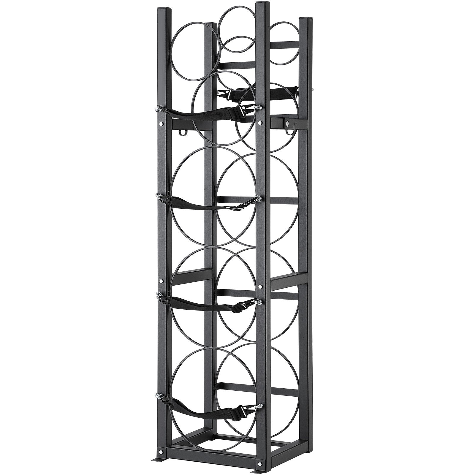 VEVOR Refrigerant Tank Rack, with 3 x 30lbs and Other 3 Small Bottle Tanks, Cylinder Tank Rack 12.79x12.99x47.12 in, Refrigerant Cylinder Rack and Holders for Freon, Gases, Oxygen, Nitrogen 