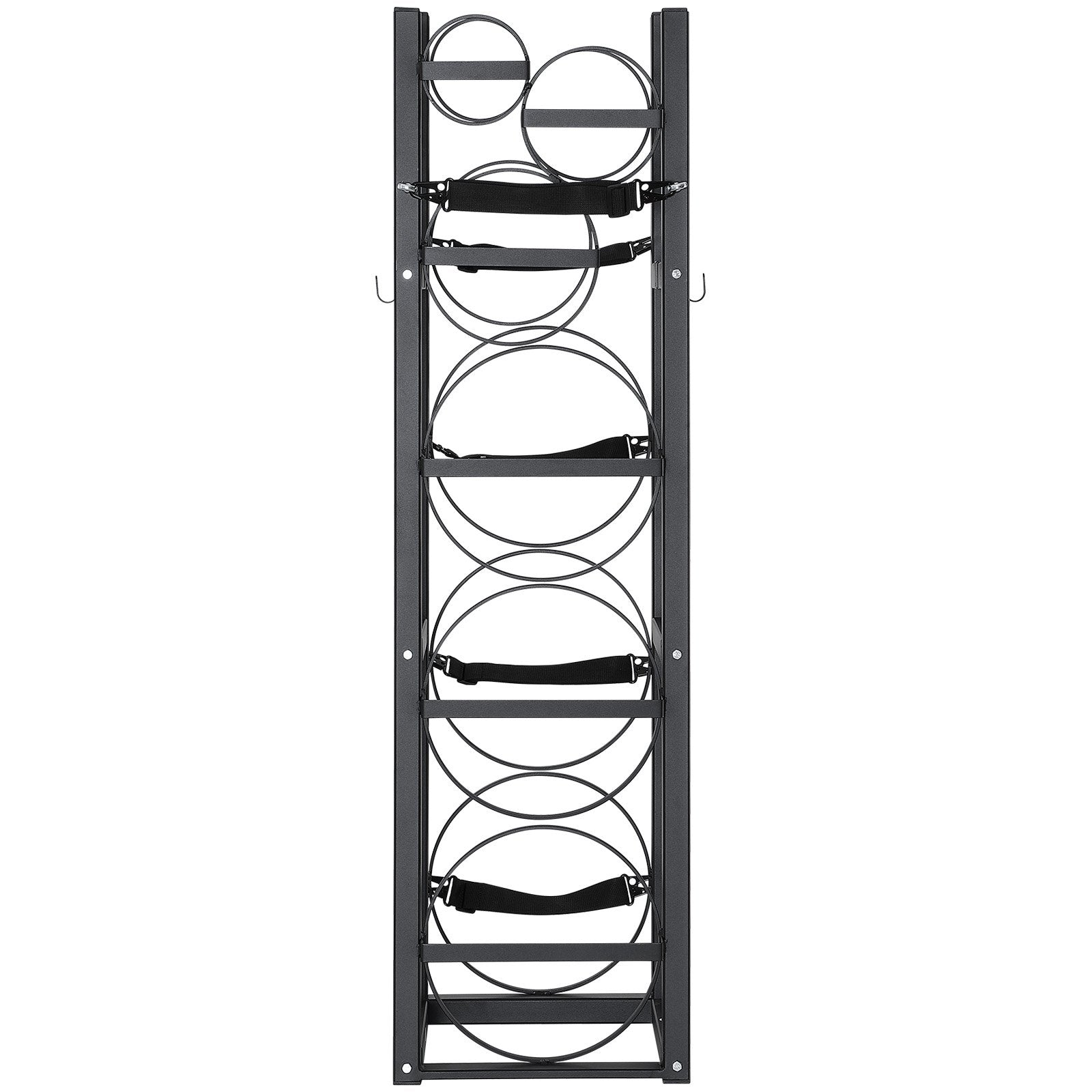 VEVOR Refrigerant Tank Rack, with 3 x 30lbs and Other 3 Small Bottle Tanks, Cylinder Tank Rack 12.79x12.99x47.12 in, Refrigerant Cylinder Rack and Holders for Freon, Gases, Oxygen, Nitrogen 