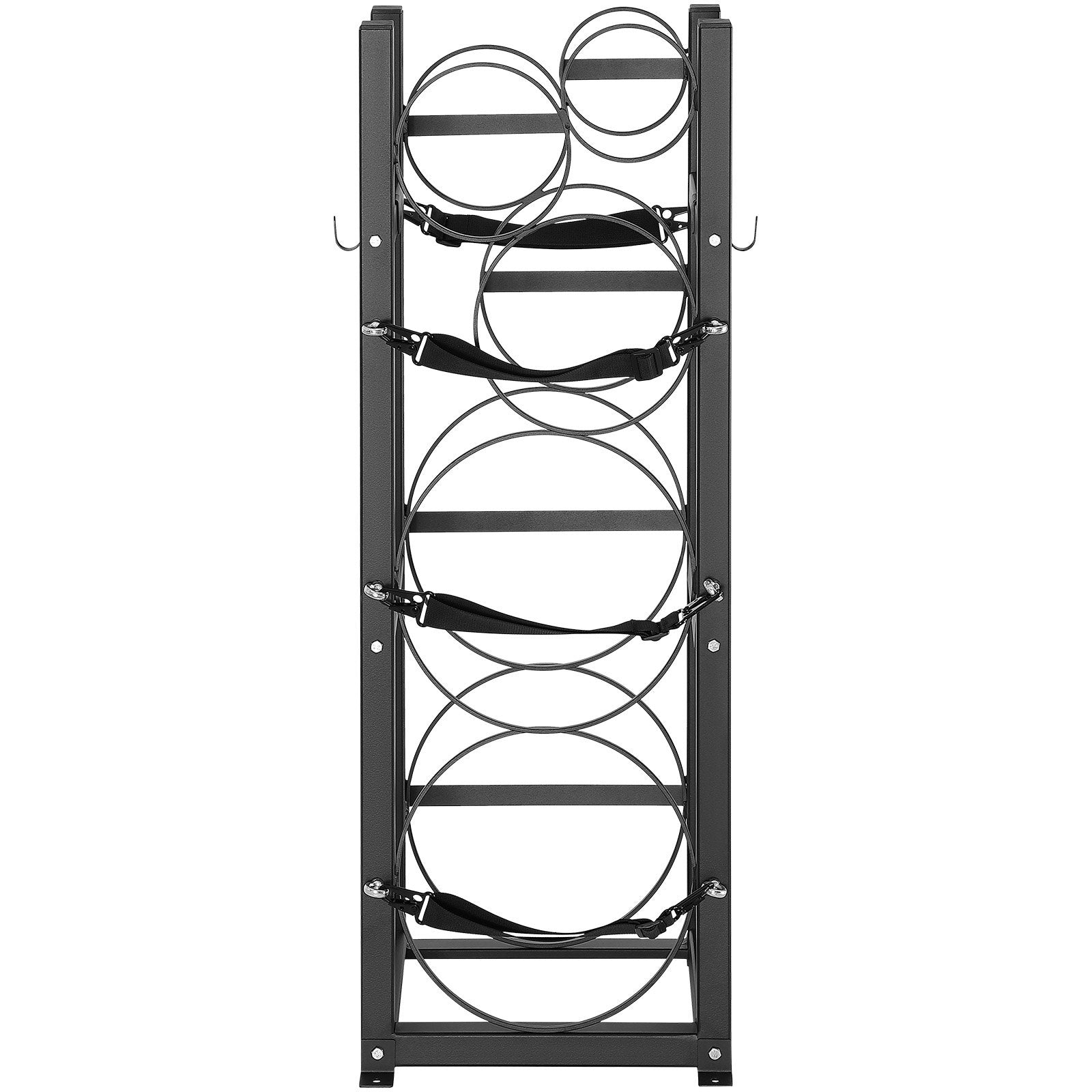 VEVOR Refrigerant Tank Rack, with 2 x 30lbs and Other 3 Small Bottle Tanks, Cylinder Tank Rack 12.79x12.99x47.12 in, Refrigerant Cylinder Rack and Holders for Freon, Gases, Oxygen, Nitrogen 