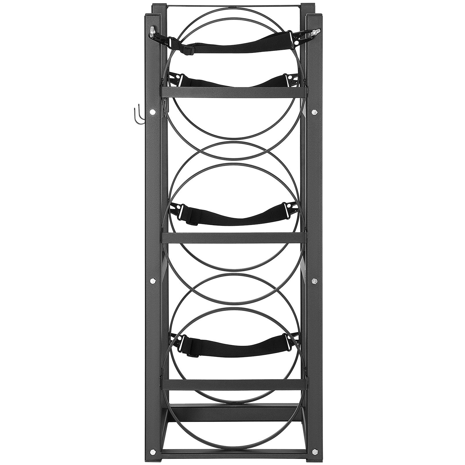 VEVOR Refrigerant Tank Rack, with 3 x 30lbs Bottle Tanks, Cylinder Tank Rack 12.79x12.99x33.07 in, Refrigerant Cylinder Rack Gas Cylinder Racks and Holders for Freon, Gases, Oxygen, Nitrogen 