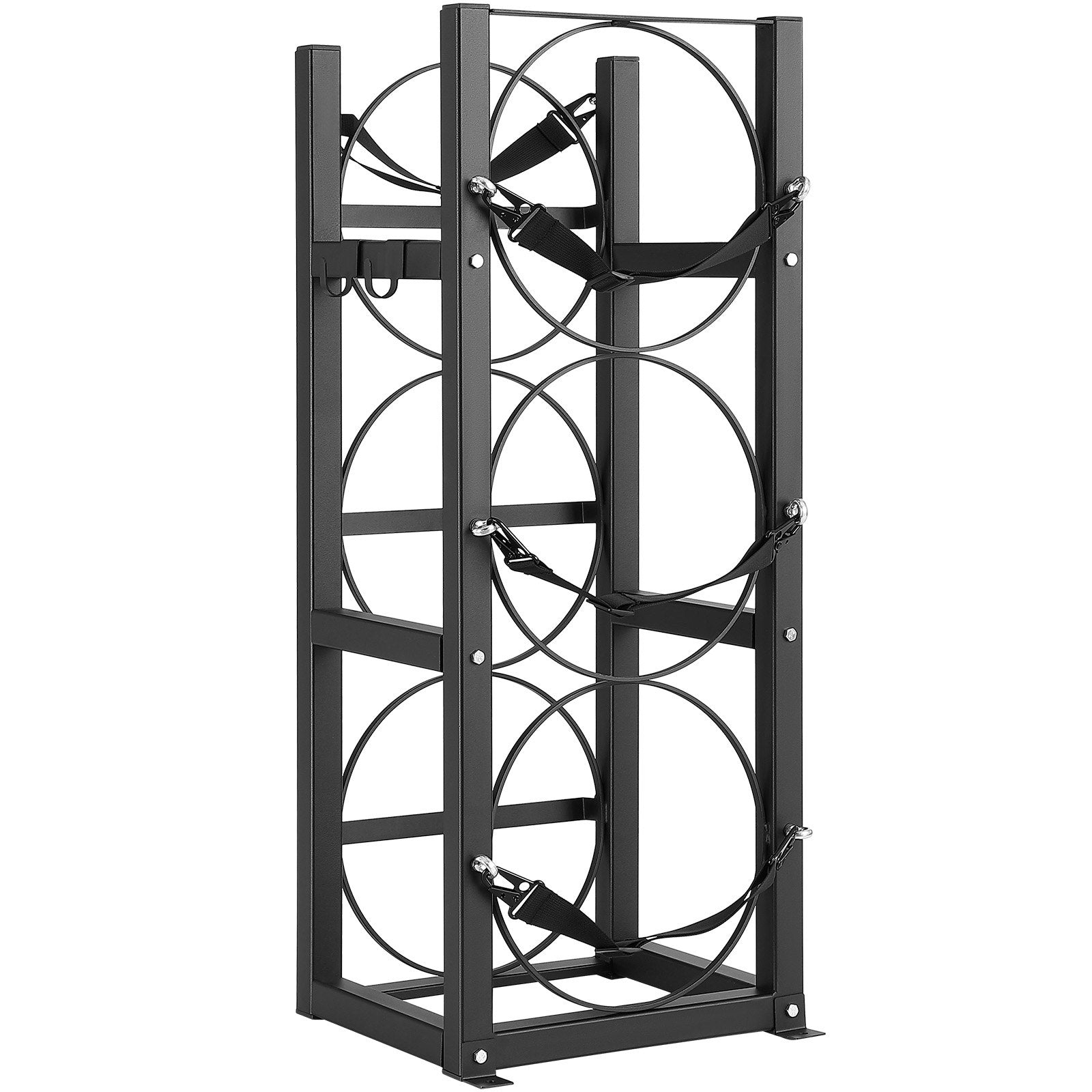 VEVOR Refrigerant Tank Rack, with 3 x 30lbs Bottle Tanks, Cylinder Tank Rack 12.79x12.99x33.07 in, Refrigerant Cylinder Rack Gas Cylinder Racks and Holders for Freon, Gases, Oxygen, Nitrogen 
