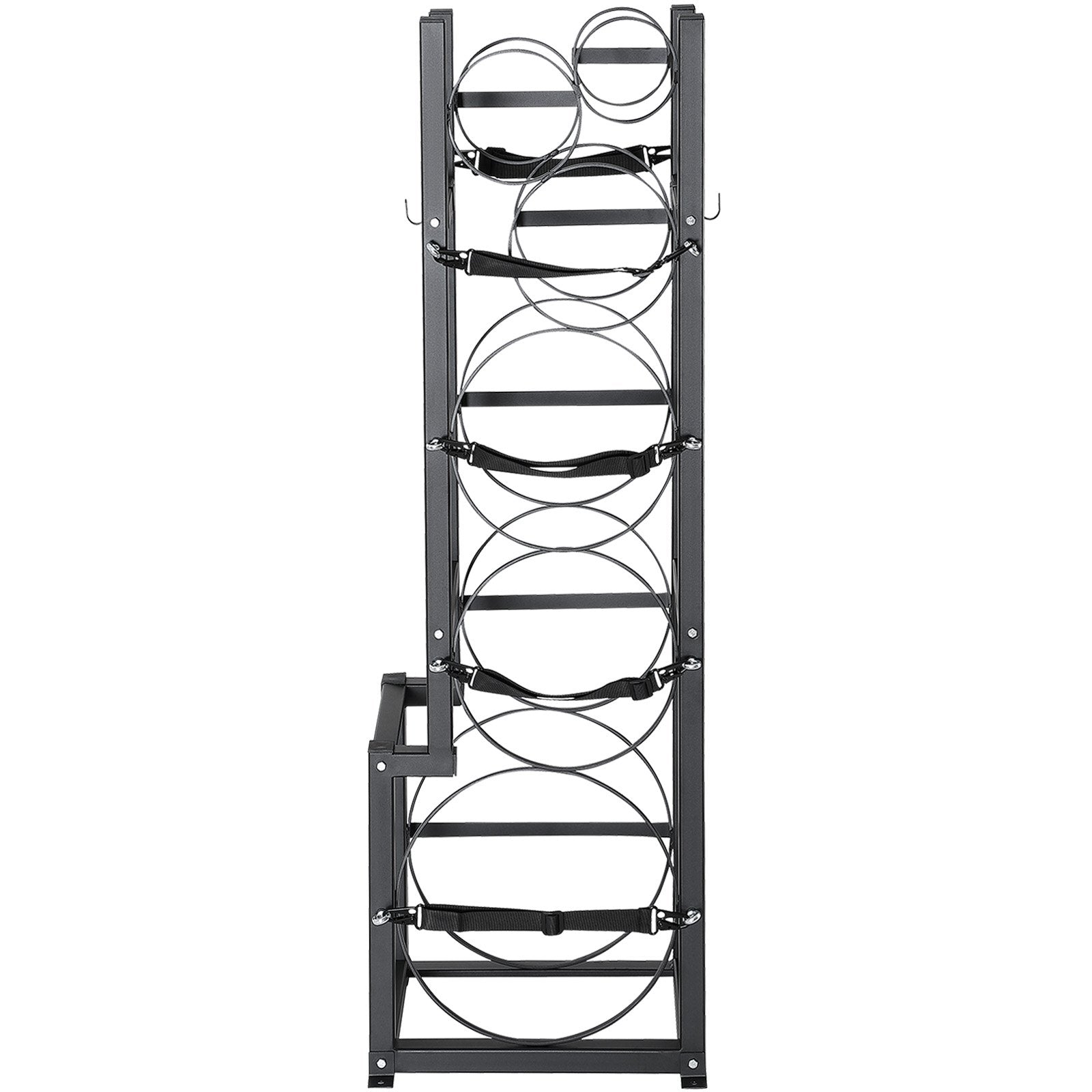 VEVOR Refrigerant Tank Rack, with 1 x 50lb, 2 x 30lb and Other 3 Small Bottle Tanks, Cylinder Tank Rack 15.55x12.99x49.8 in, Refrigerant Cylinder Rack and Holders for Freon, Gases, Oxygen, Nitrogen 