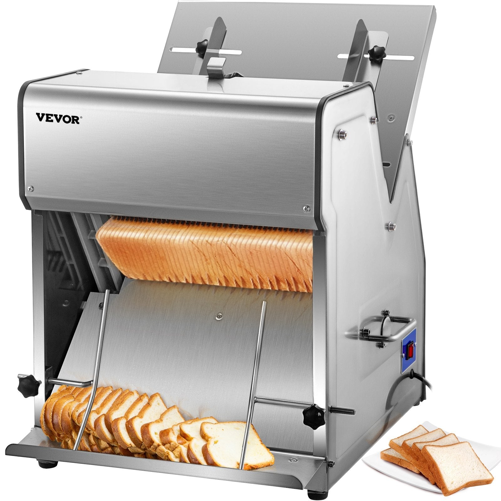VEVOR Commercial Toast Bread Slicer, 12mm Thickness Electric Bread Cutting Machine, 31PCS Commercial Bakery Bread Slicer, 110V Toast Cutter Cutting Machine, Bread Cutter for Bread Sheet Cutter Cutting 