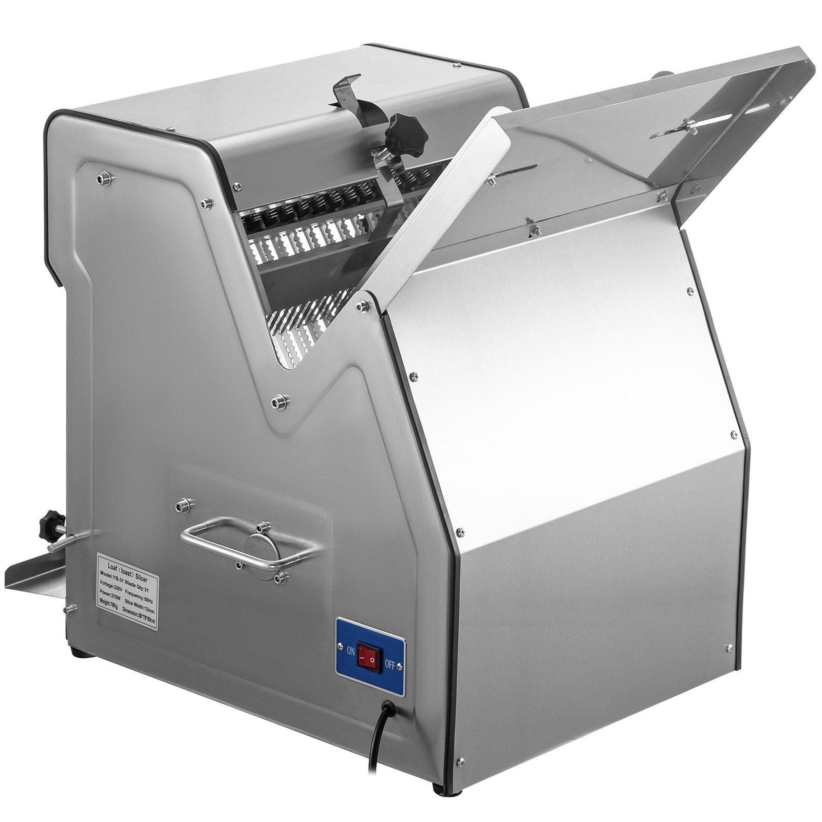 VEVOR Commercial Toast Bread Slicer, 12mm Thickness Electric Bread Cutting Machine, 31PCS Commercial Bakery Bread Slicer, 110V Toast Cutter Cutting Machine, Bread Cutter for Bread Sheet Cutter Cutting 