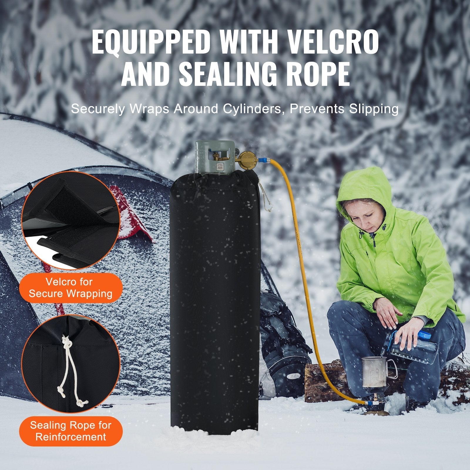 VEVOR Insulated Band Style Gas Cylinder Warmer for 100 lbs Gas Tanks 280W 90 ? 