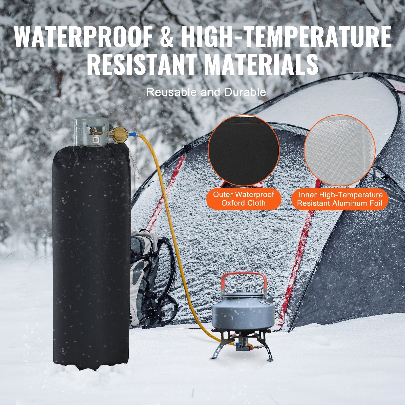 VEVOR Insulated Band Style Gas Cylinder Warmer for 100 lbs Gas Tanks 280W 90 ? 