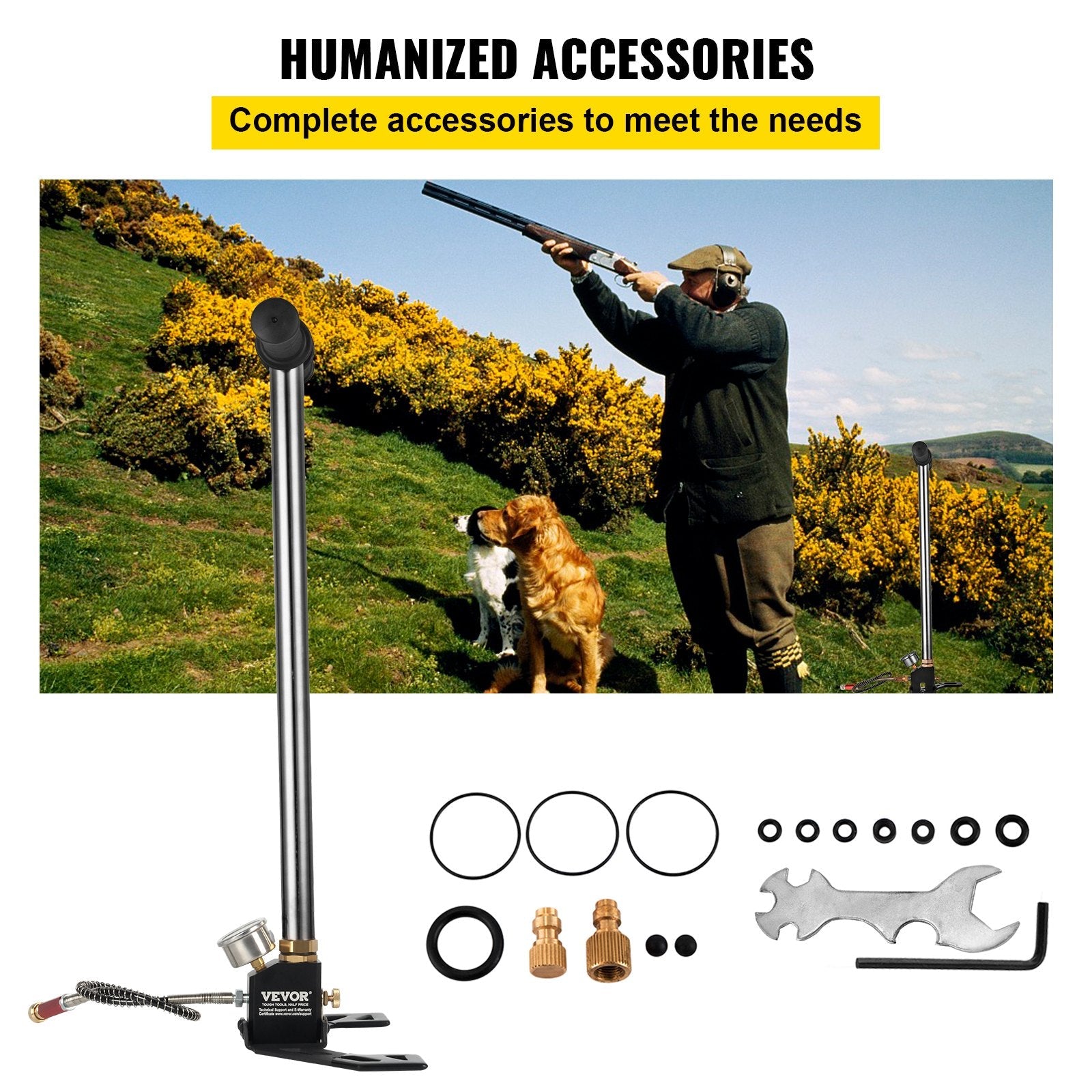 VEVOR Airgun PCP Pump 4500PSI High Pressure Hand Pump 3 Stage Pump Chamber PCP Air Pump 