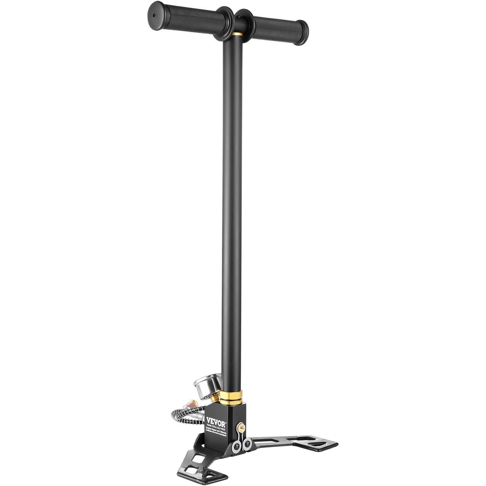 VEVOR High Pressure Hand Pump 3 Stage Airgun PCP Pump 4500PSI Stirrup Pump Air Rifle Filling Stirrup Pump(30MPA) 