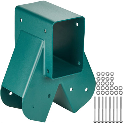 VEVOR A-Frame Middle Swing Brackets, Heavy Duty Carbon Steel Swing Set Hardware with Mounting Hardware, DIY Swing Set Bracket Swing Set Kit for 2 (4x4) Legs & 1 (4x6) Beam, Green 