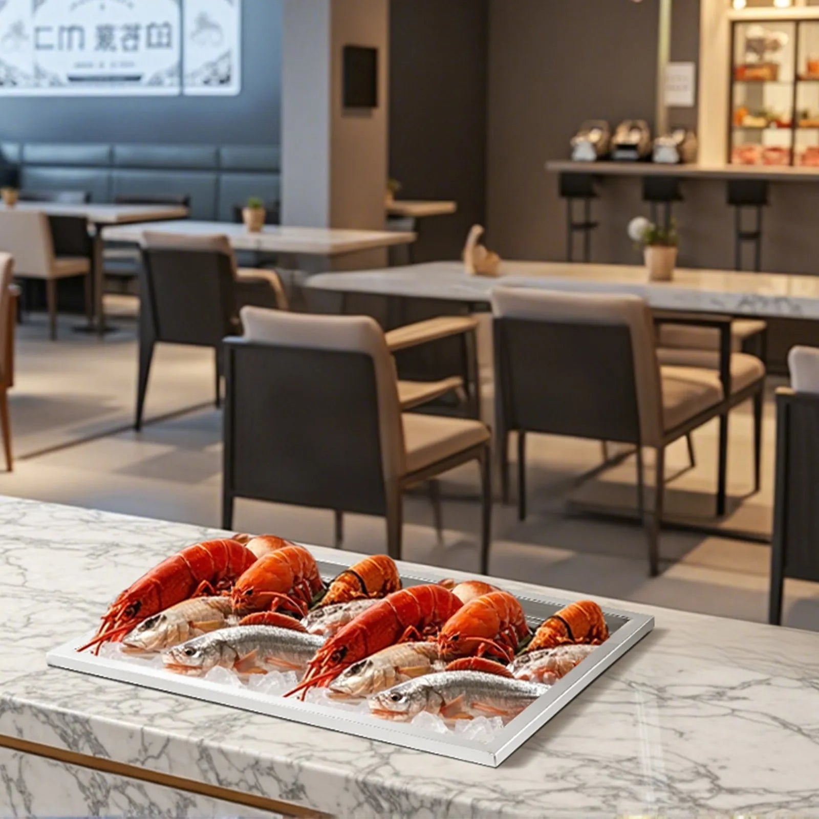 VEVOR Drop in Ice Chest, 22"L x 17"W x 12"H Stainless Steel Drop in Cooler, 45.3 Quart Commercial Ice Bin with Pot Lid for Outdoor Kitchen Patio Bar, Drain-pipe Set Included, for Cold Wine Beer 