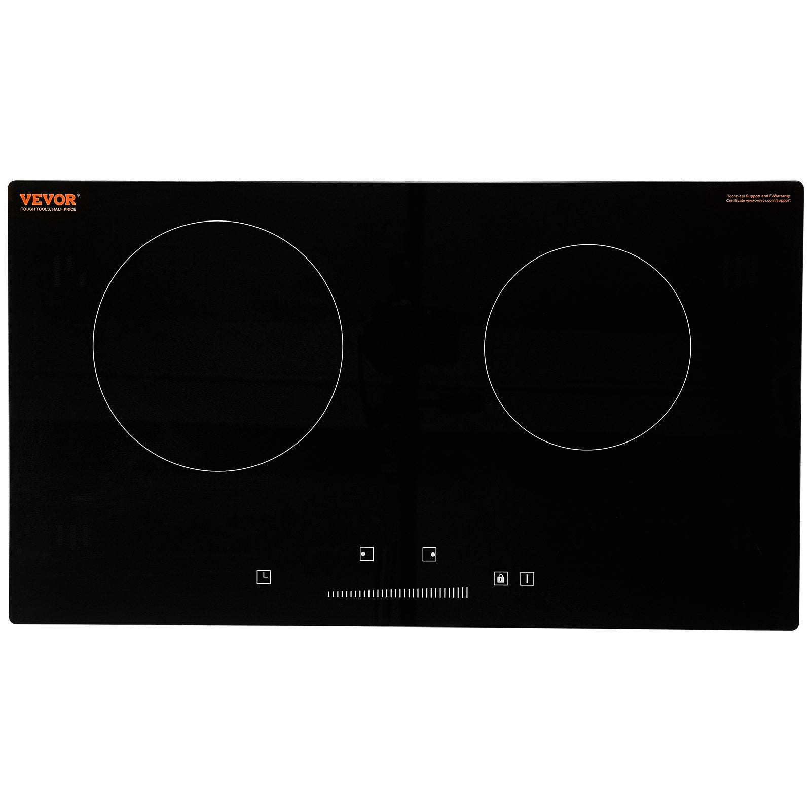 VEVOR Built-in Electric Cooktop Radiant Ceramic Cooktop 2 Burners 23.6x13.3 inch 