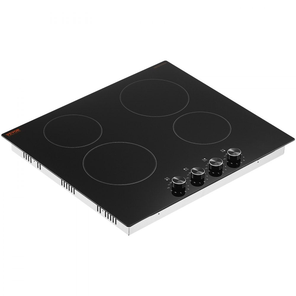 VEVOR Built-in Electric Cooktop Radiant Ceramic Cooktop 4 Burners 23.2x20.5 inch 