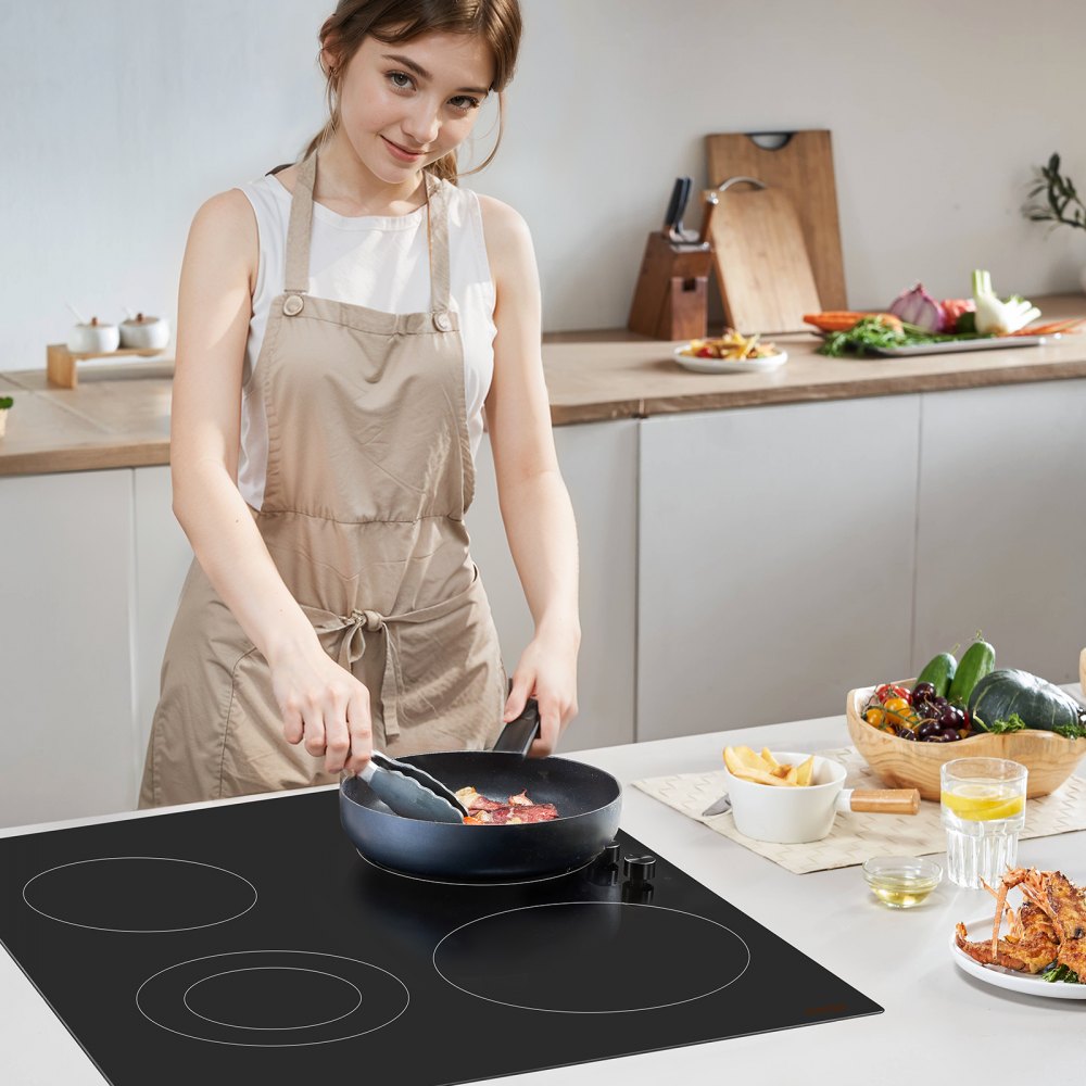 VEVOR Built-in Electric Cooktop Radiant Ceramic Cooktop 4 Burners 30.3x20.5 inch 