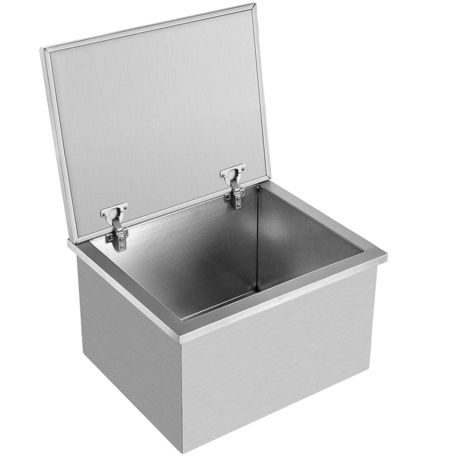 VEVOR Drop in Ice Bin Chest 28x14 inch Drop in Cooler Stainless Steel Outdoor Drop in Ice Chest with Cover Bar Ice Bin 65.4 qt Drop in Wine Drops Drain-Pipe and Drain Plug Included for Cold Wine Beer 