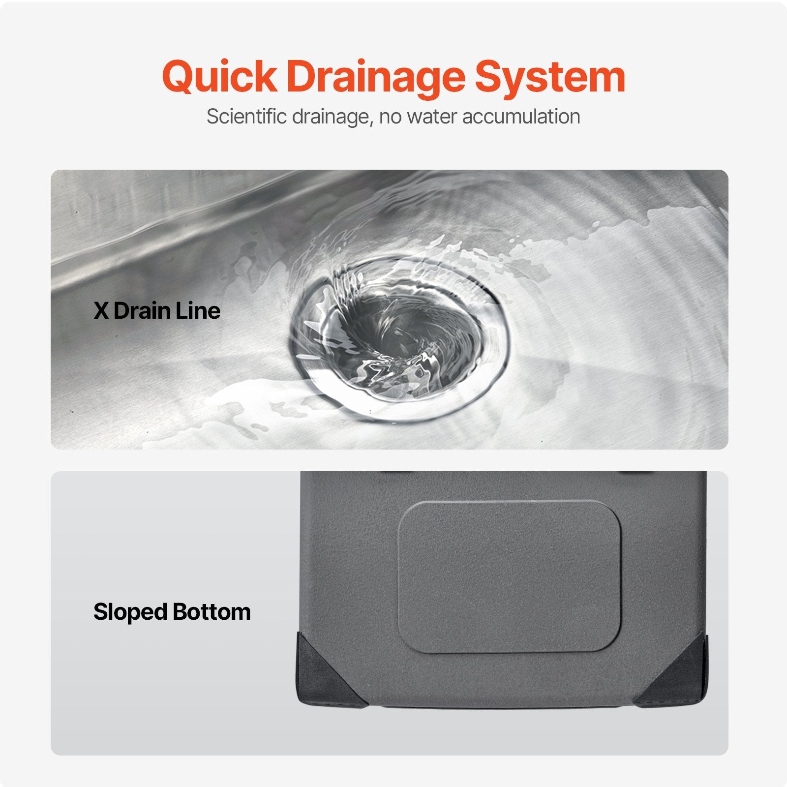 VEVOR 25" Kitchen Sink Top Mount Single Bowl Drop-In Basin Stainless Steel Bar 