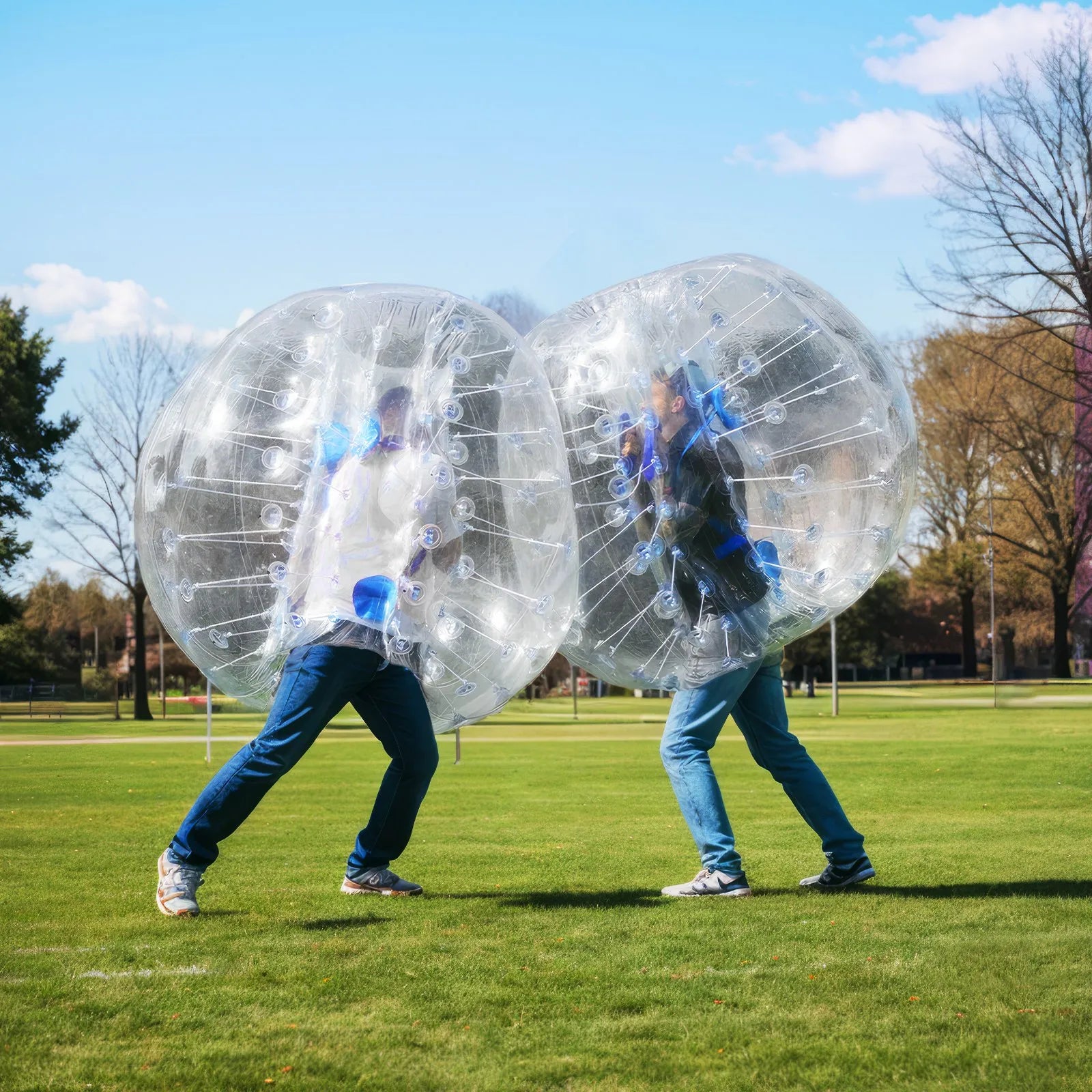 VEVOR Inflatable Bumper Ball 1-Pack, 4FT/1.2M Body Sumo Zorb Balls for Teen & Adult, 0.8mm Thick PVC Human Hamster Bubble Balls for Outdoor Team Gaming Play, Bumper Bopper Toys for Garden, Yard, Park