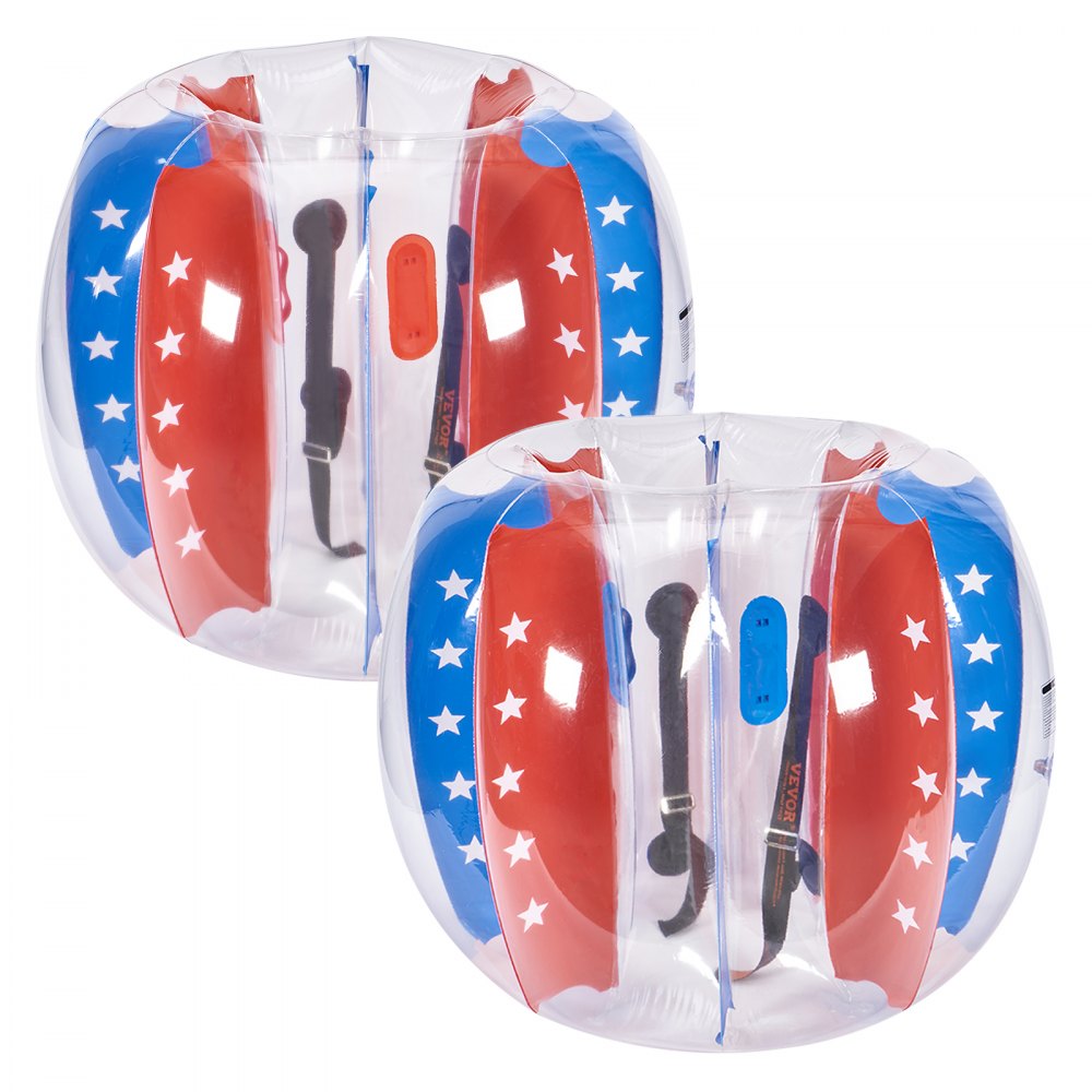 VEVOR Inflatable Bumper Balls 2-Pack, 4FT/1.2M Body Sumo Zorb Balls for Kids & Teens, Durable PVC Human Hamster Bubble Balls for Outdoor Team Gaming Play, Bumper Bopper Toys for Playground, Yard, Park 