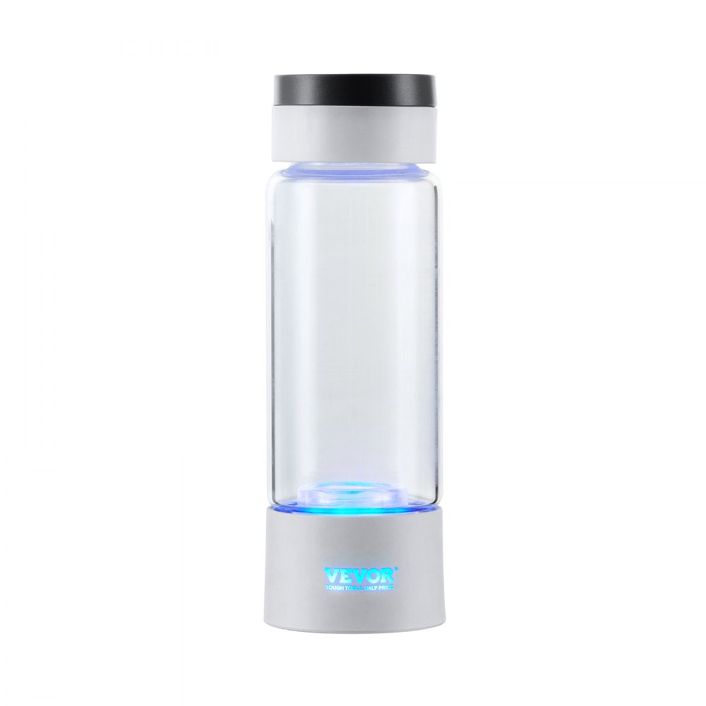 VEVOR Hydrogen Water Bottle Generator, 380 ml / 13.4 oz Capacity Portable Hydrogen Water Maker, SPE Technology Hydrogen Rich Water Ionizer Machine with Nasal Inhalation Tube and Self-Cleaning 