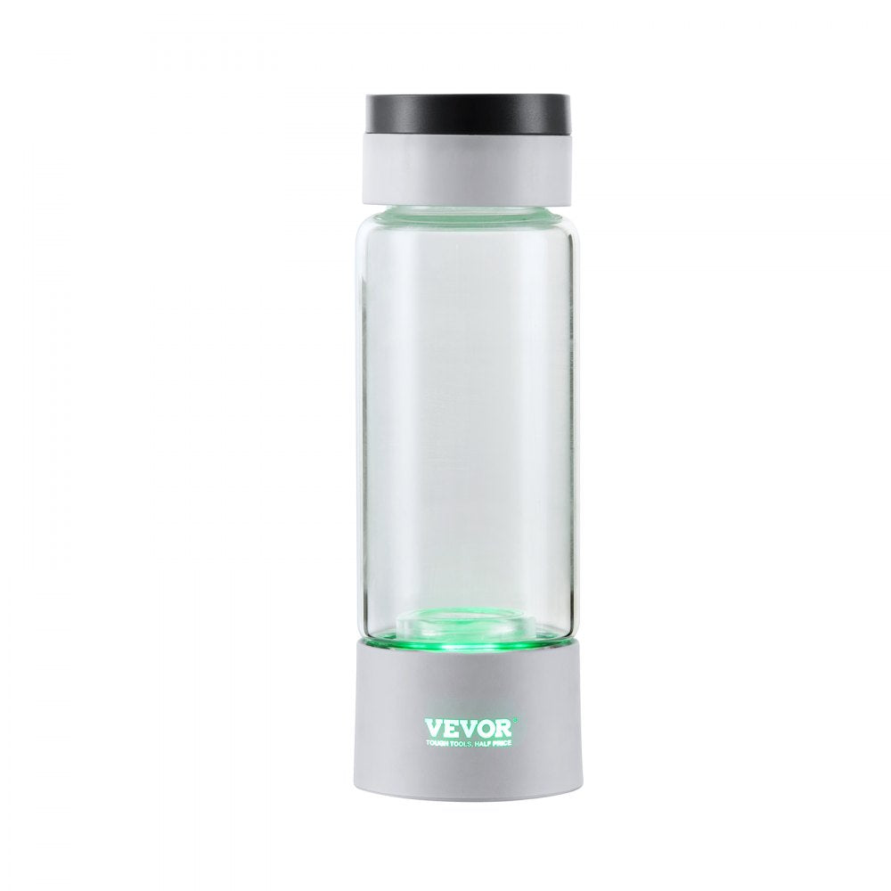 VEVOR Hydrogen Water Bottle Generator, 380 ml / 13.4 oz Capacity Portable Hydrogen Water Maker, SPE Technology Hydrogen Rich Water Ionizer Machine with Nasal Inhalation Tube and Self-Cleaning 