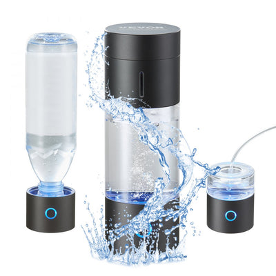 VEVOR Hydrogen Water Bottle Generator, 230 ml / 8.1 oz Capacity Portable Hydrogen Water Maker, SPE Technology Hydrogen Rich Water Ionizer Machine with Nasal Inhalation Tube and Self-Cleaning 