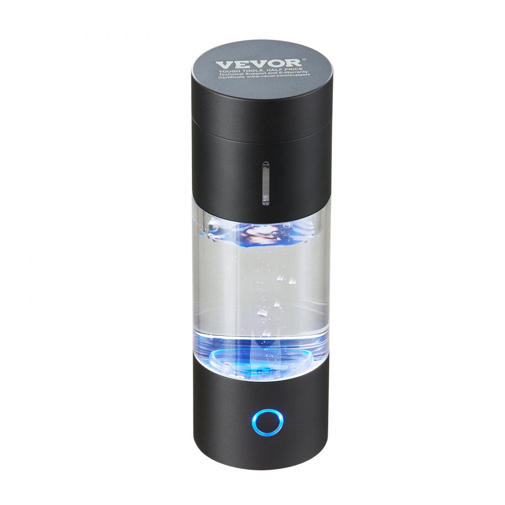 VEVOR Hydrogen Water Bottle Generator, 230 ml / 8.1 oz Capacity Portable Hydrogen Water Maker, SPE Technology Hydrogen Rich Water Ionizer Machine with Nasal Inhalation Tube and Self-Cleaning 