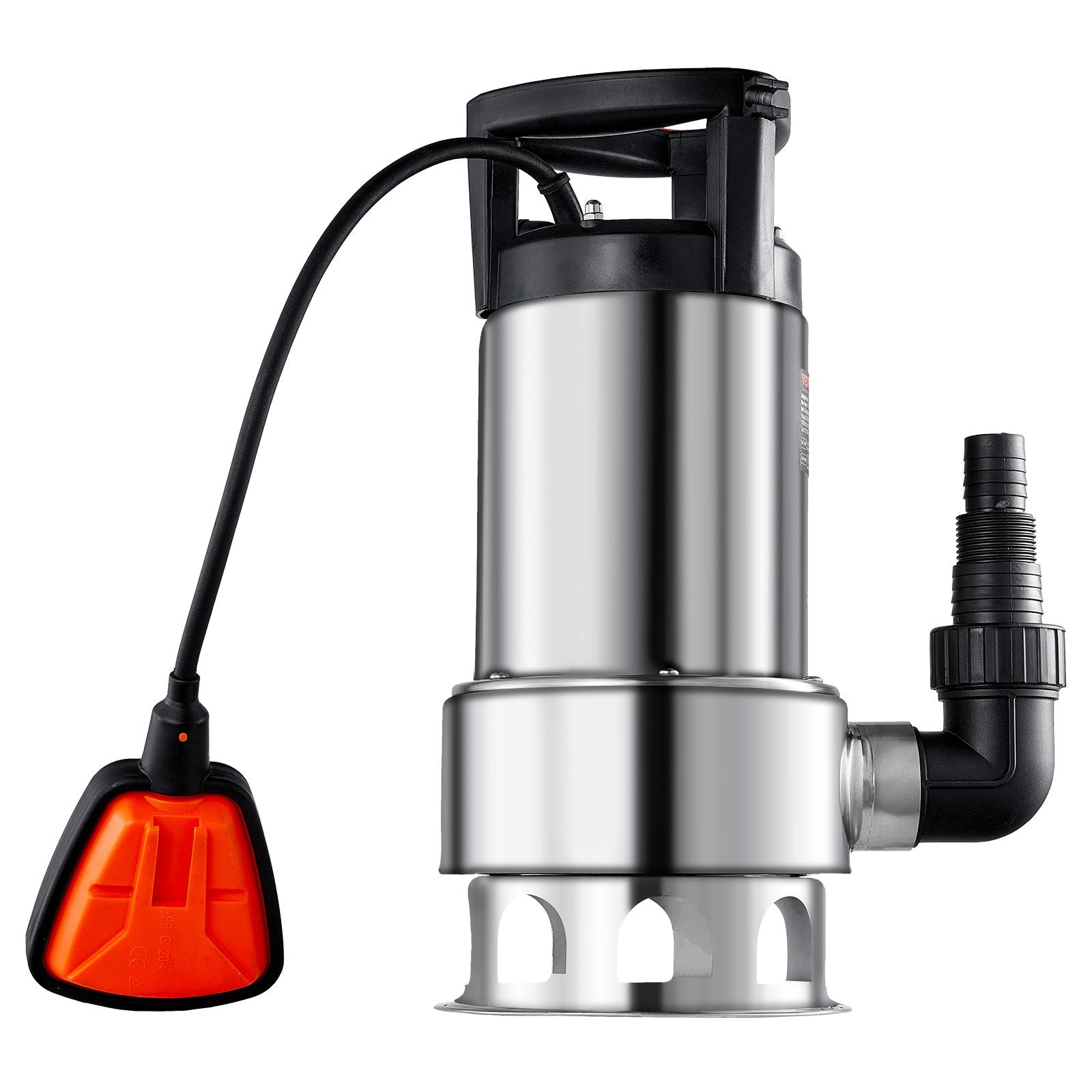 VEVOR 1HP Sump Pump, 4020GPH, 30FT Lift Stainless Steel Submersible Sludge Pump with 26FT Power Cord Automatic ON/OFF Float Switch, Drain Clean/Dirty Water for Basement Flood Pool Pond Garden Hot Tub 