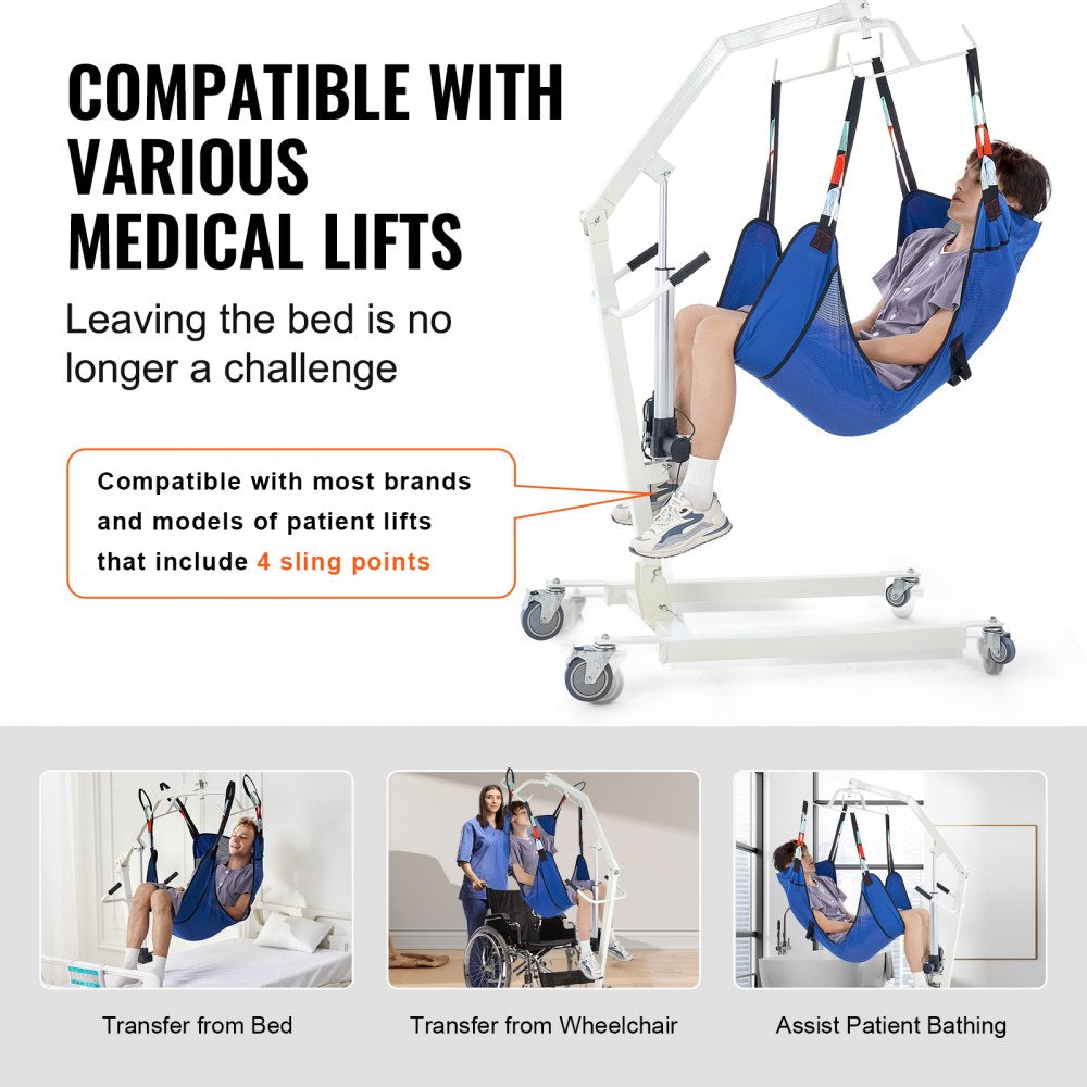 VEVOR Universal Full Body Patient Lift Sling Patient Lift Medical Sling 400LBS 